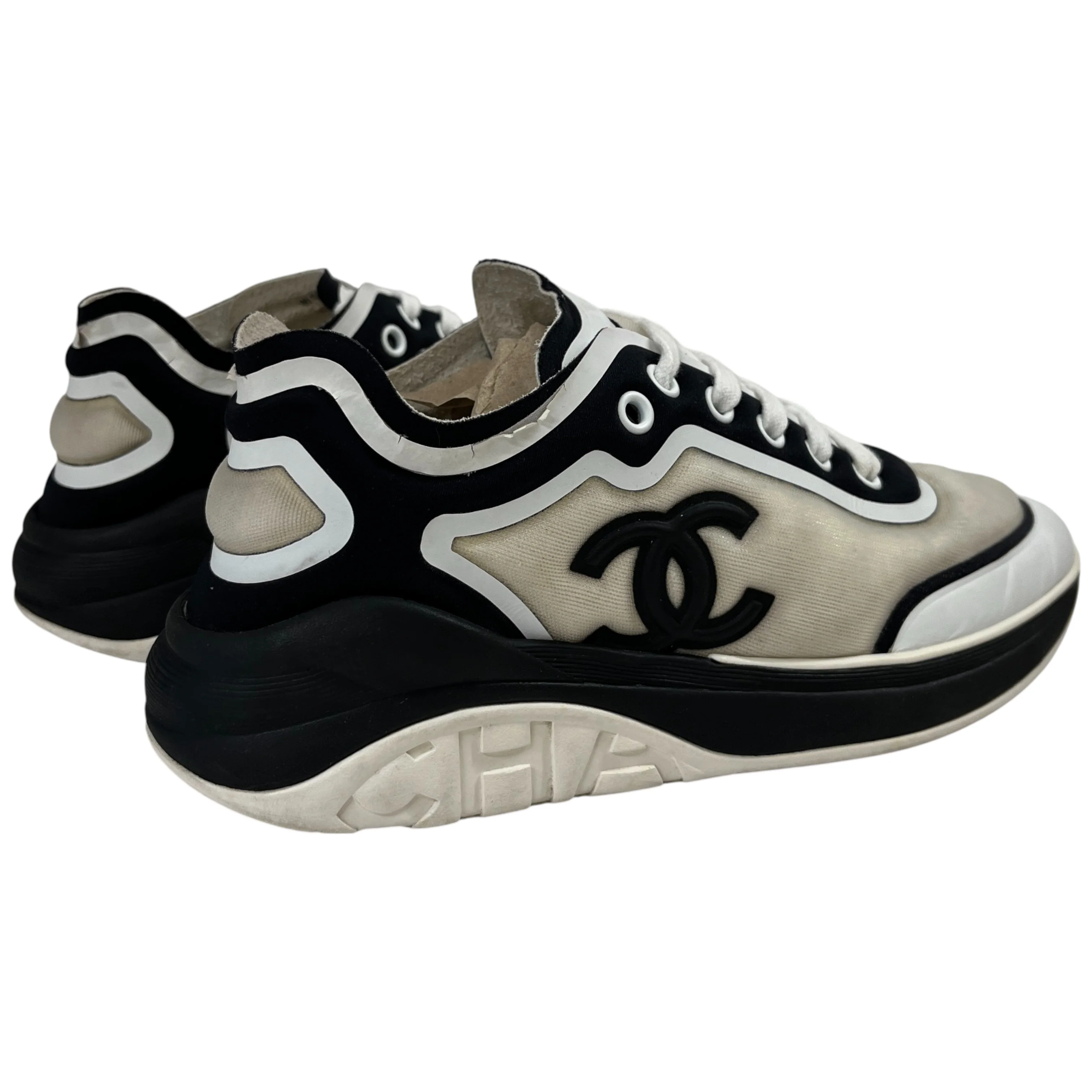 Women's Cc Logo Low Trainers Black Size EU 36 / UK 3 - Image 9