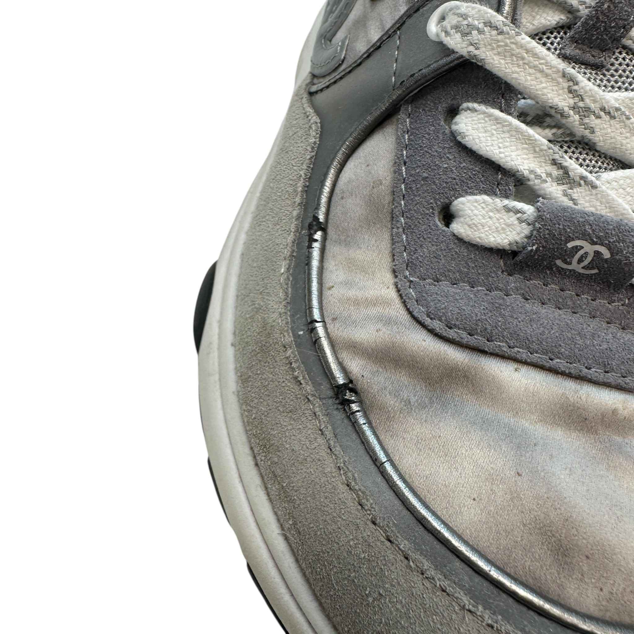 Women's Cc Logo Low Trainers Grey Size EU 38 / UK 5 - Image 11