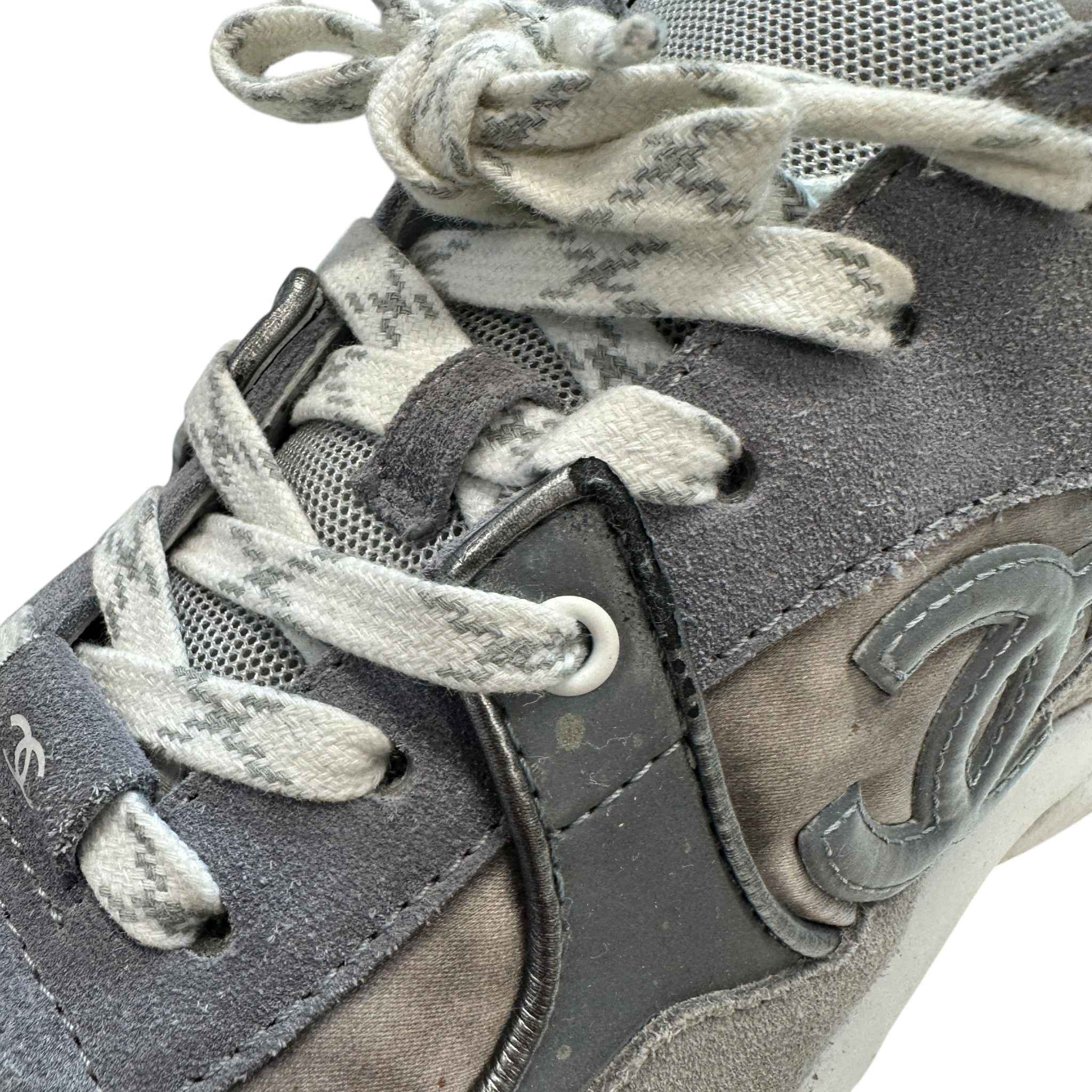 Women's Cc Logo Low Trainers Grey Size EU 38 / UK 5 - Image 12