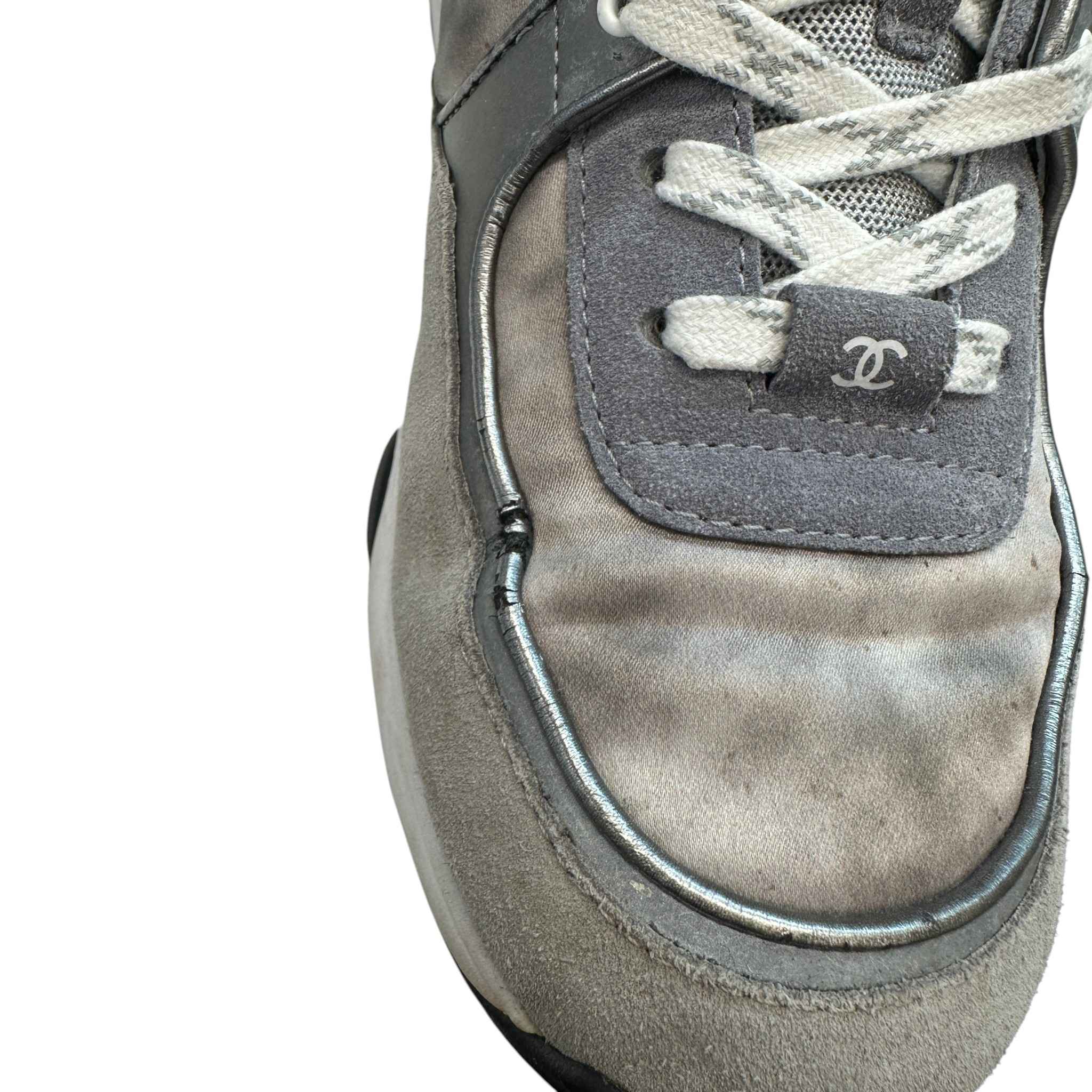 Women's Cc Logo Low Trainers Grey Size EU 38 / UK 5 - Image 13