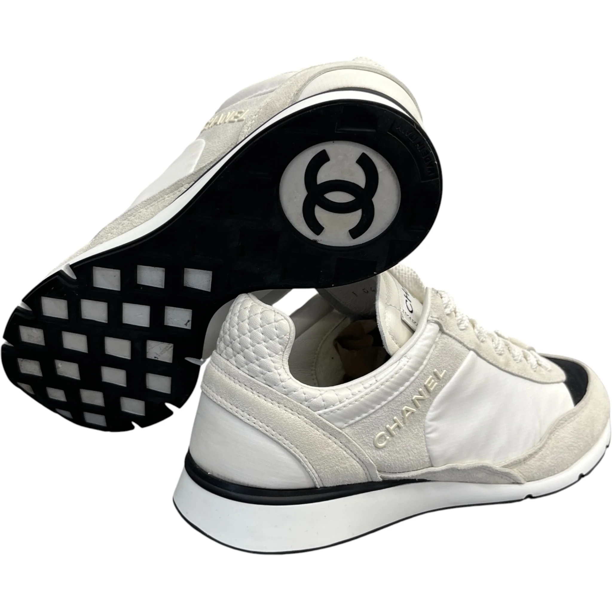 Women's Cc Logo Low Trainers White Size EU 36 / UK 3 - Image 10