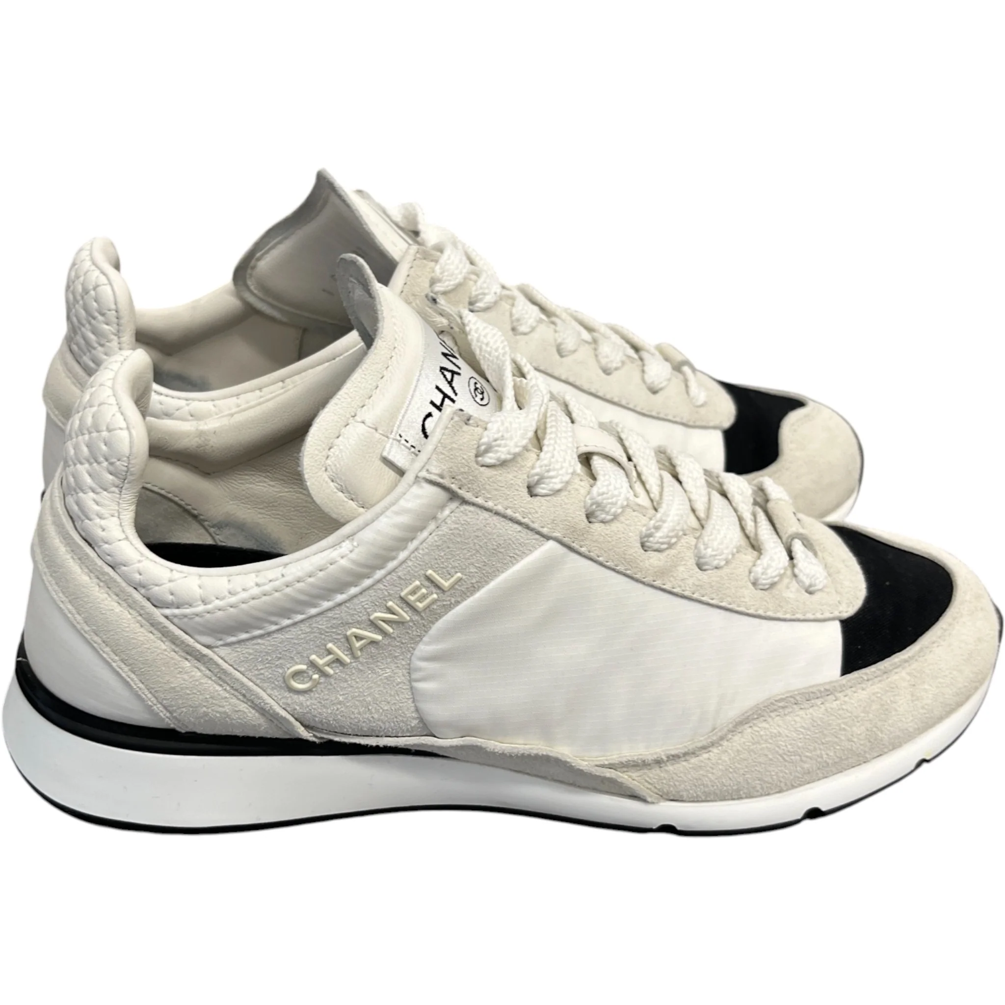 Women's Cc Logo Low Trainers White Size EU 36 / UK 3 - Image 8