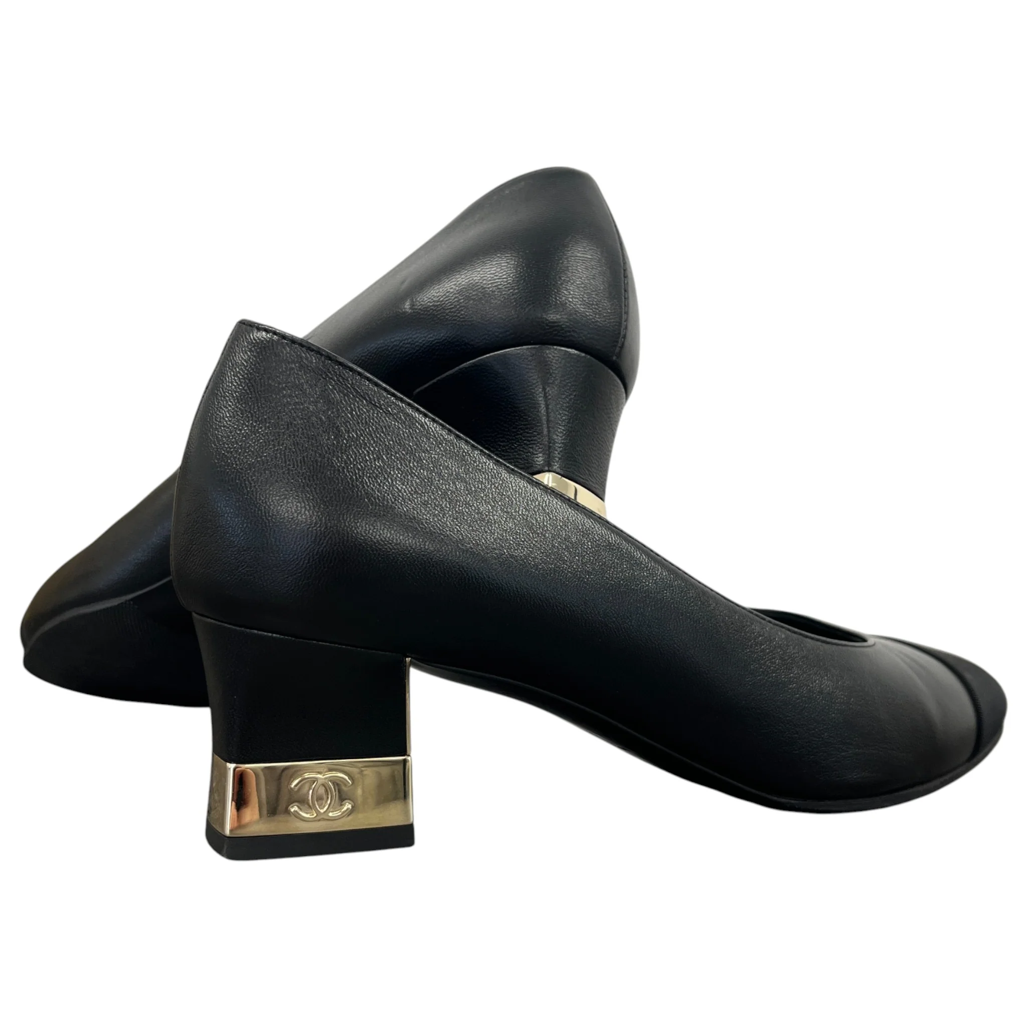 Women's Cc Logo Pumps Mules Black Size EU 37.5 / UK 4.5 - Image 10