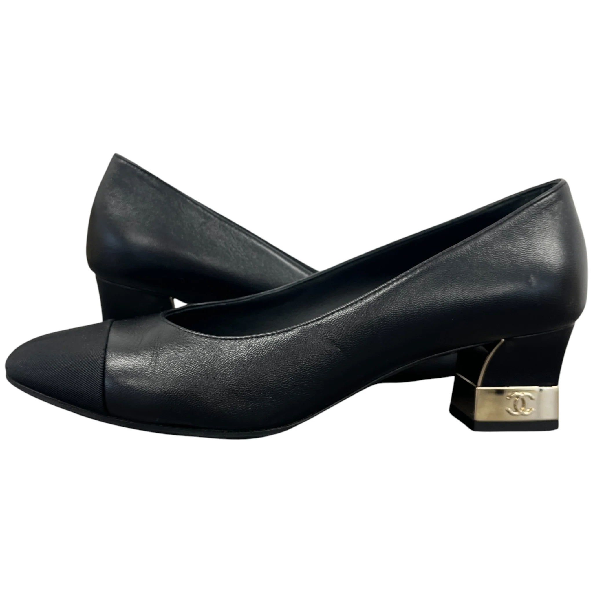 Women's Cc Logo Pumps Mules Black Size EU 37.5 / UK 4.5 - Image 3