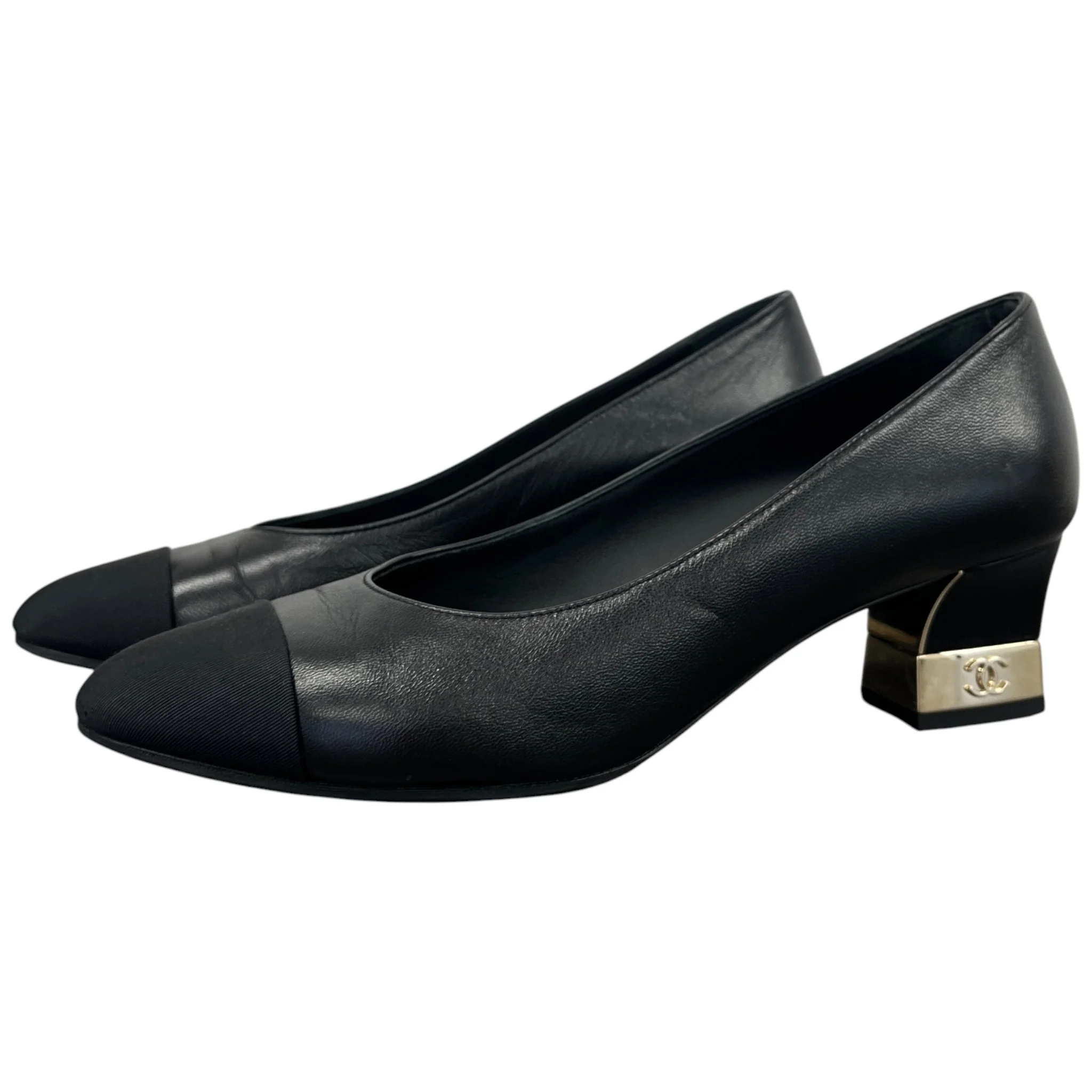 Women's Cc Logo Pumps Mules Black Size EU 37.5 / UK 4.5 - Image 8
