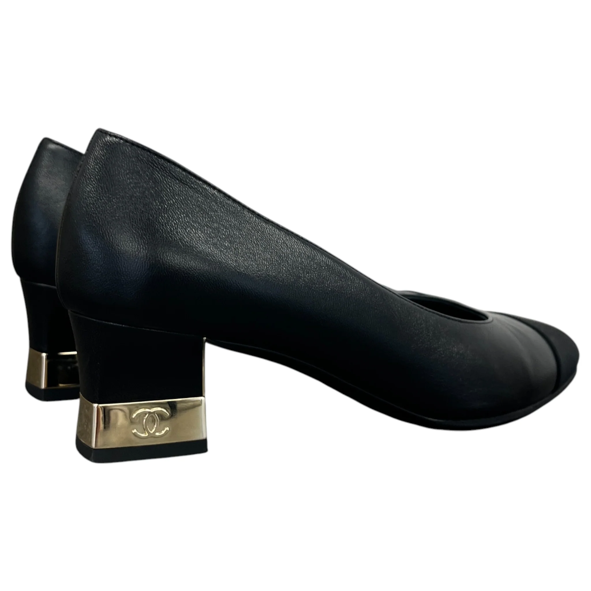 Women's Cc Logo Pumps Mules Black Size EU 37.5 / UK 4.5 - Image 9