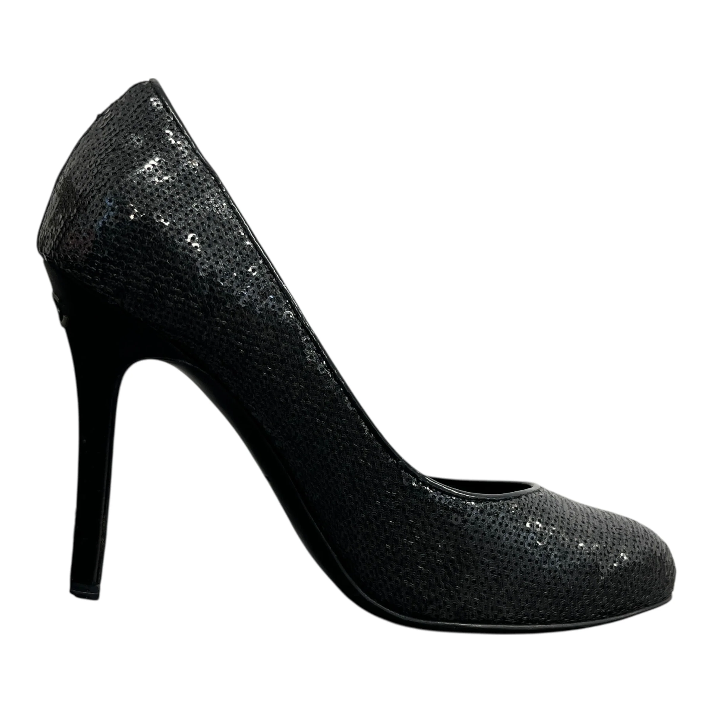 Women's Cc Logo Sequinned Heels Black Size EU 38 / UK 5 - Image 4