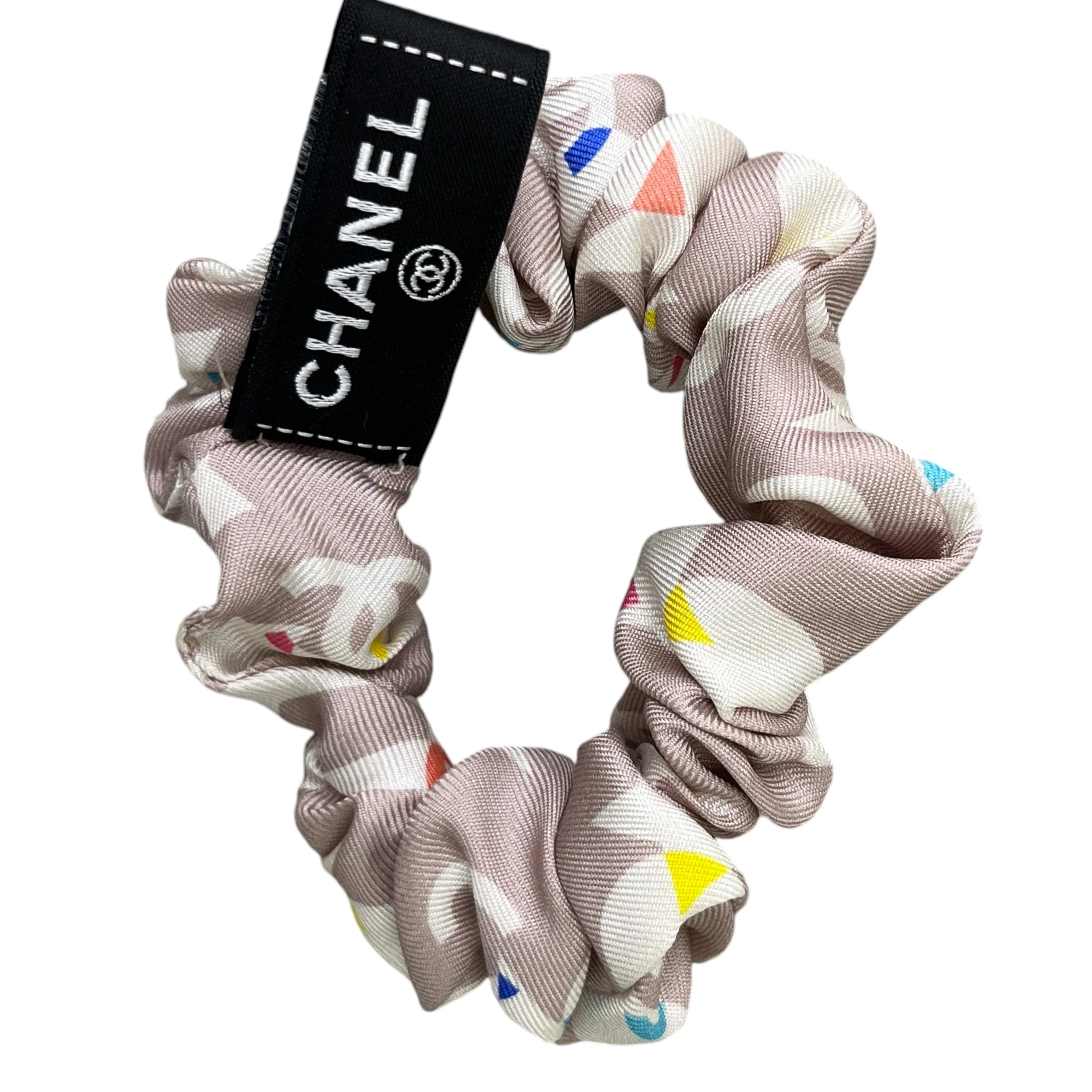 Women's Cc Logo Silk Scarf And Scrunchy Scarf Pink - Image 5