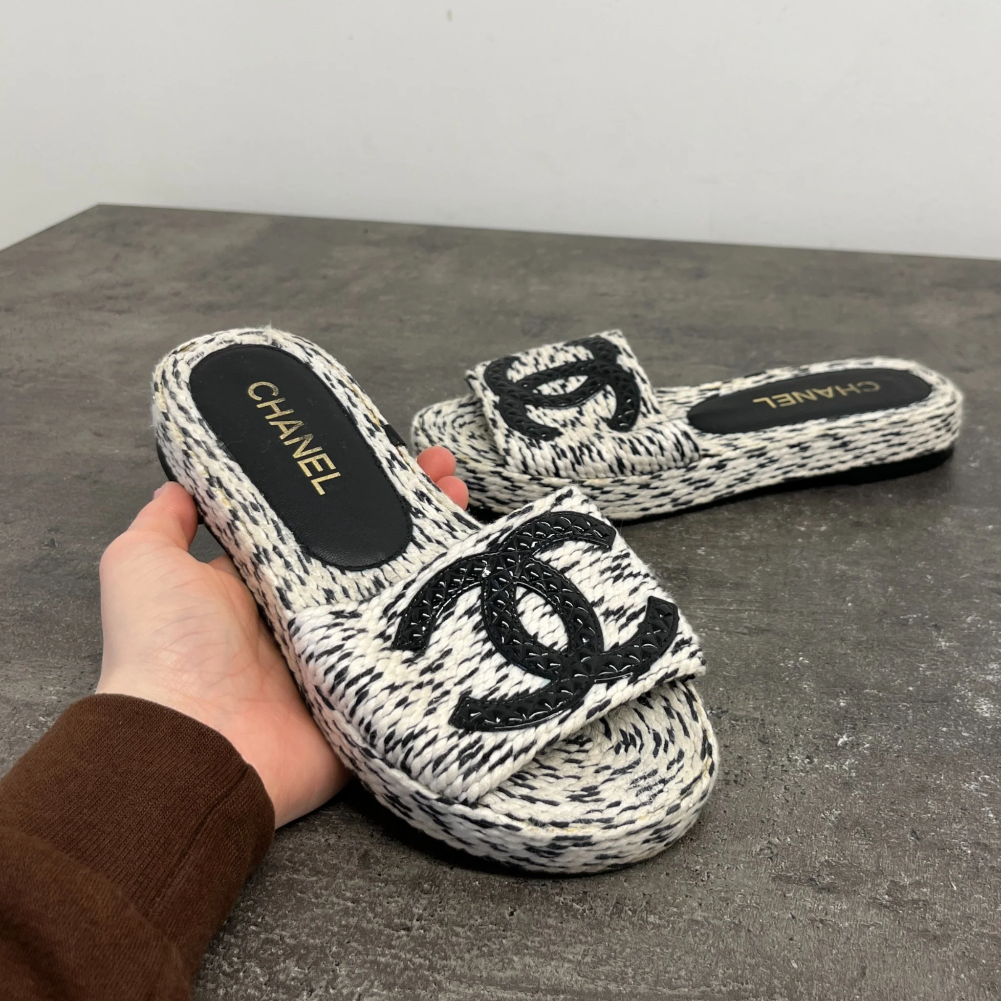 Women's Cc Platform Slides White Size EU 35 / UK 2 - Image 11