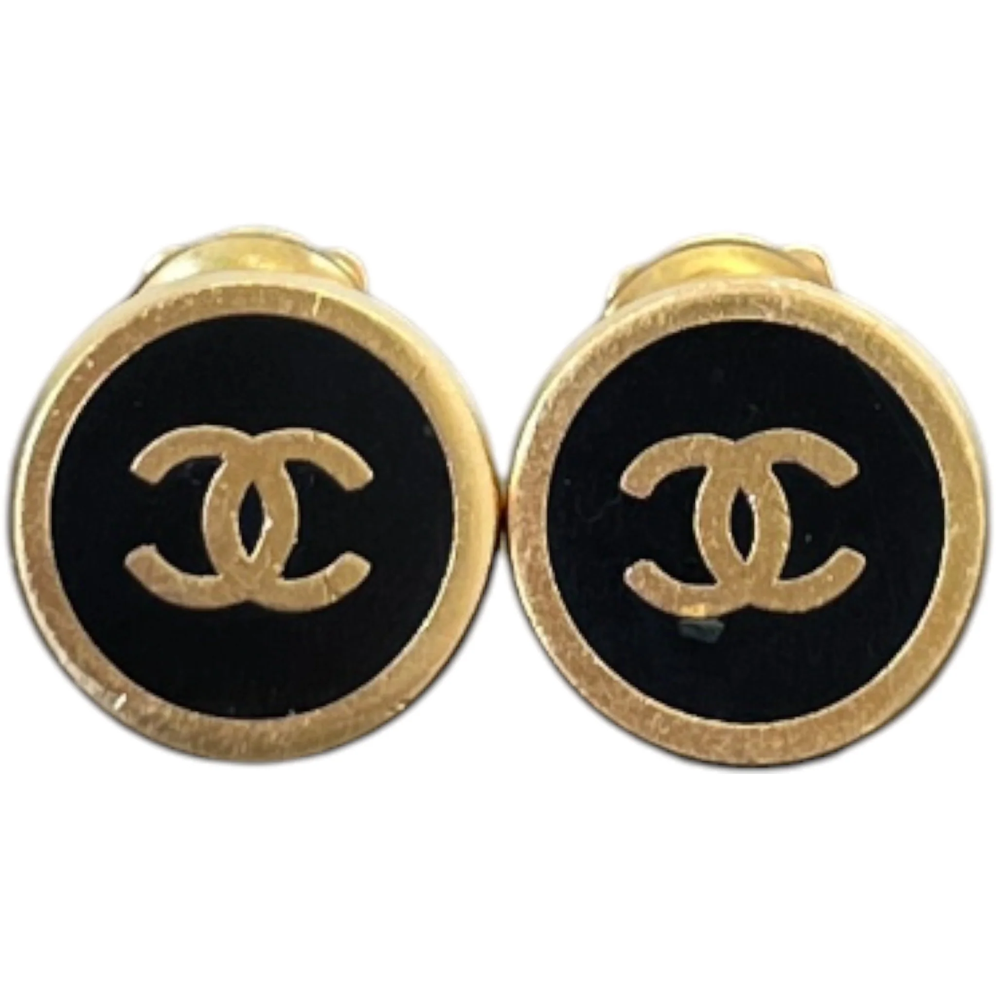 Women's Cc Rounds Clip-On Earrings Gold