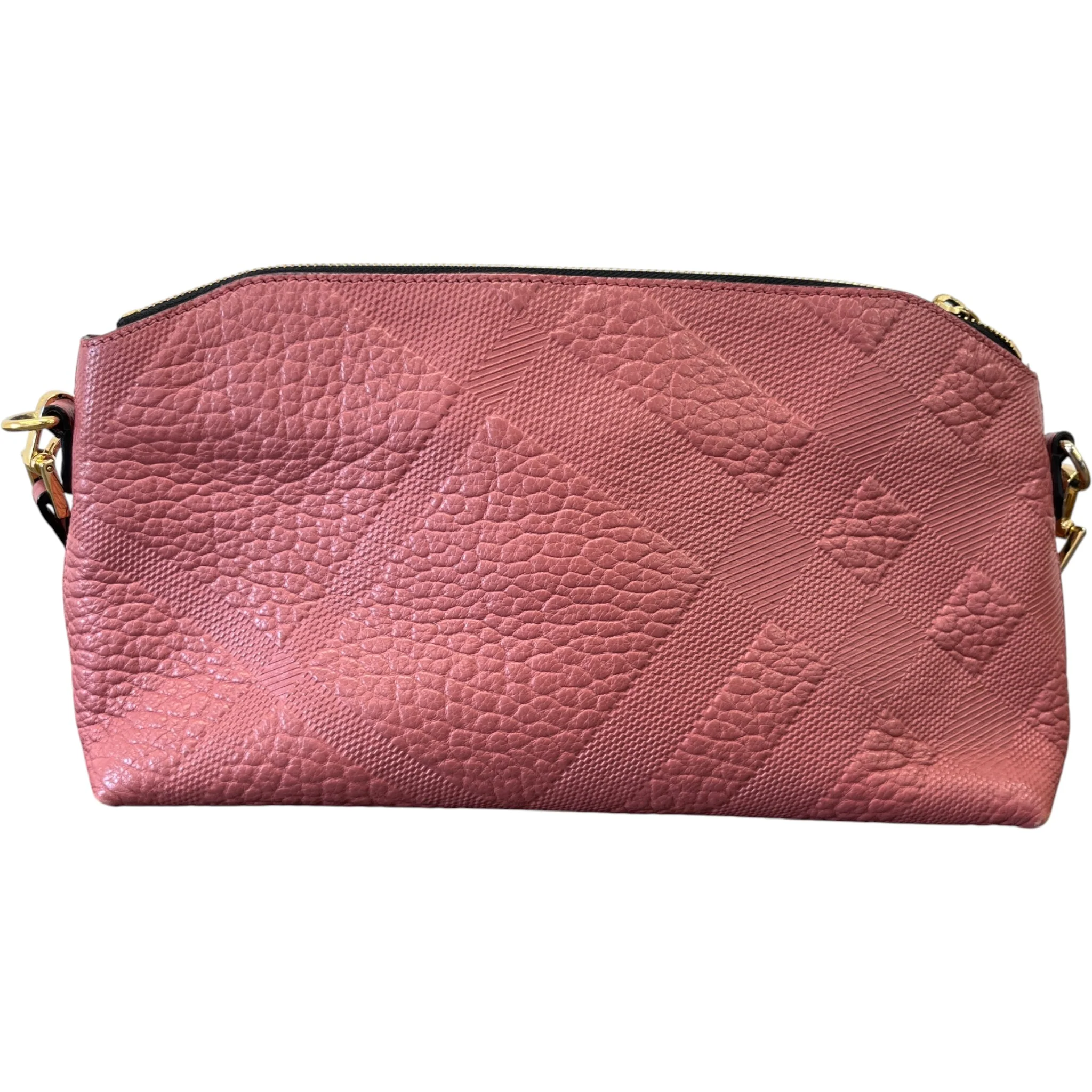Women's Check Embossed Bag Pink - Image 3