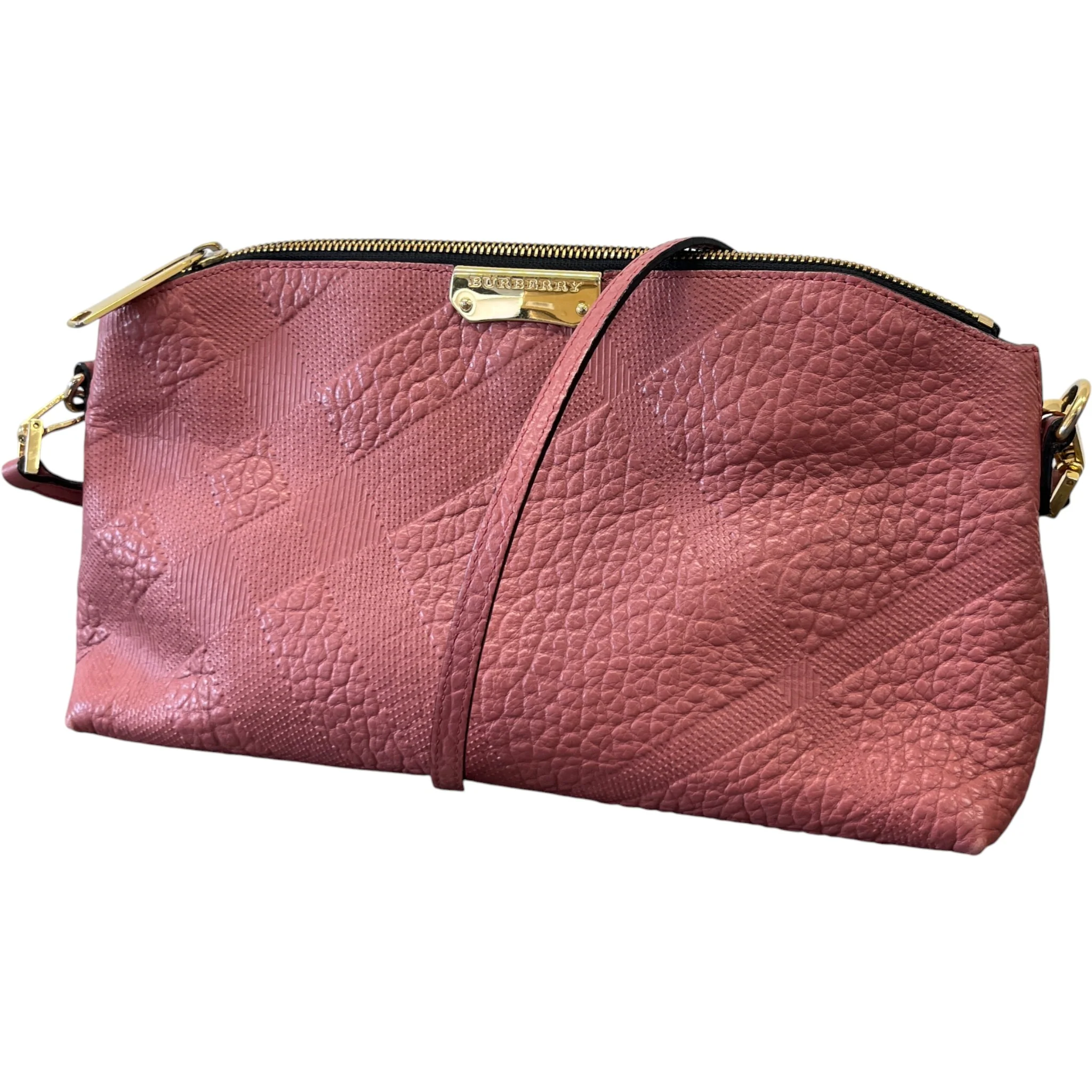 Women's Check Embossed Bag Pink - Image 4