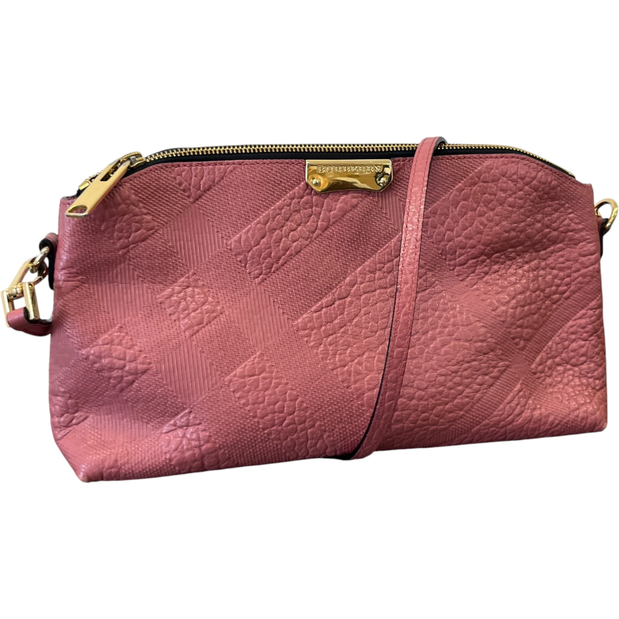 Women's Check Embossed Bag Pink - Image 5