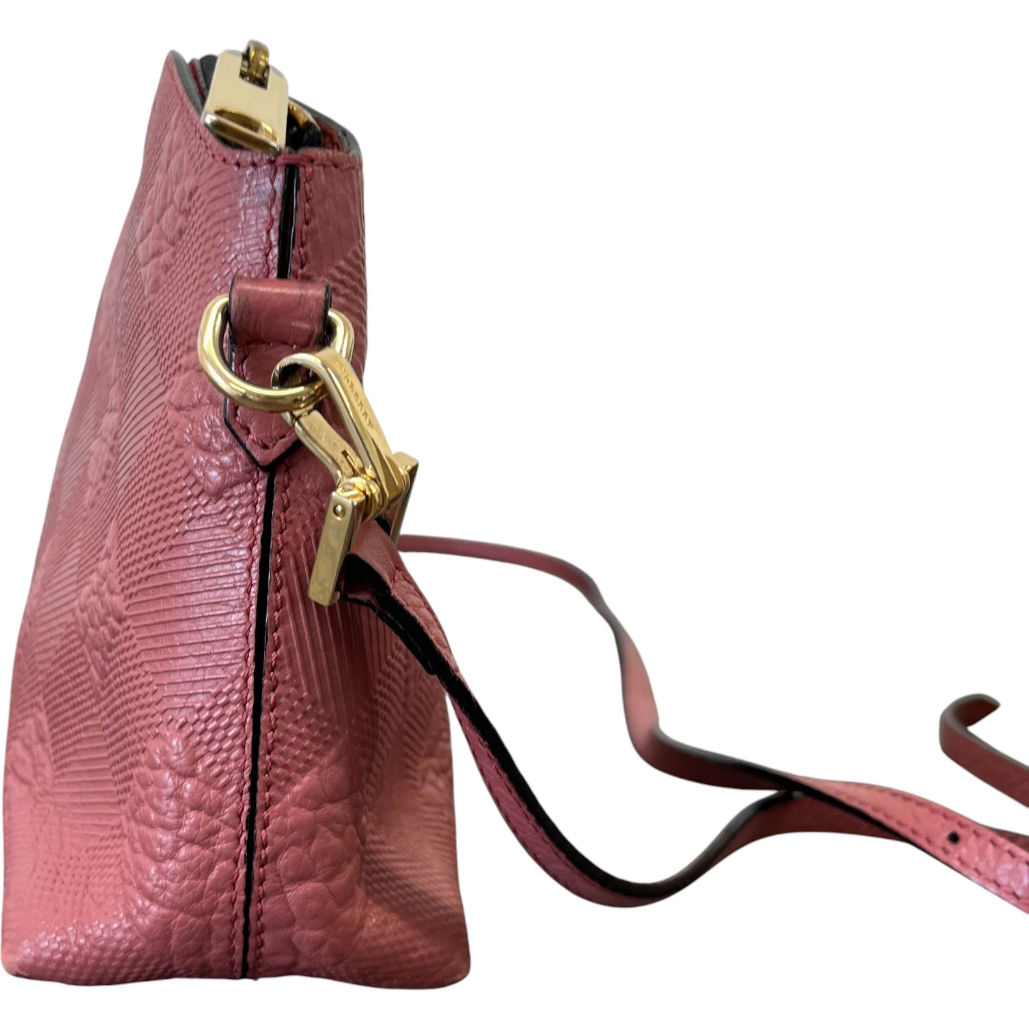 Women's Check Embossed Bag Pink - Image 7
