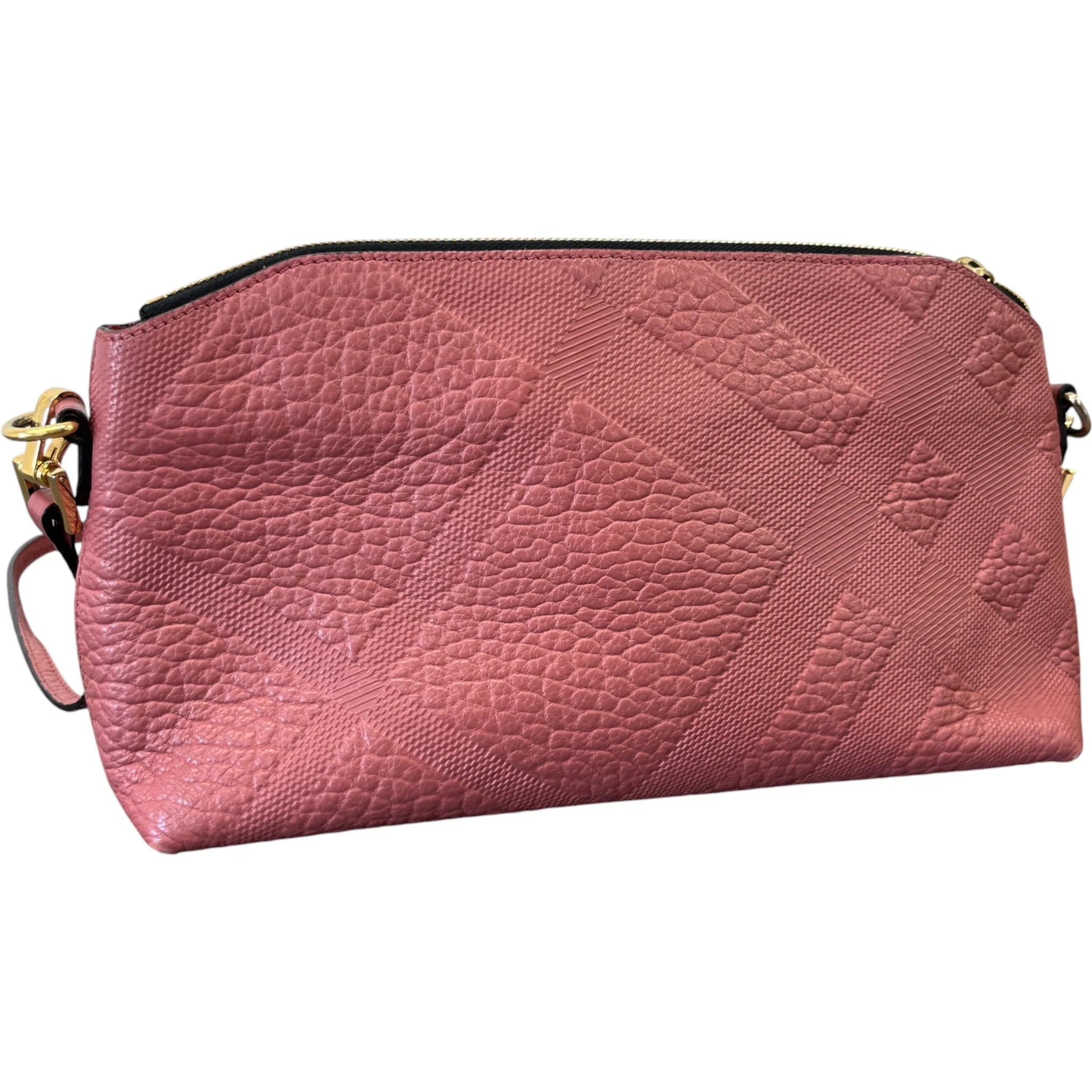 Women's Check Embossed Bag Pink - Image 8