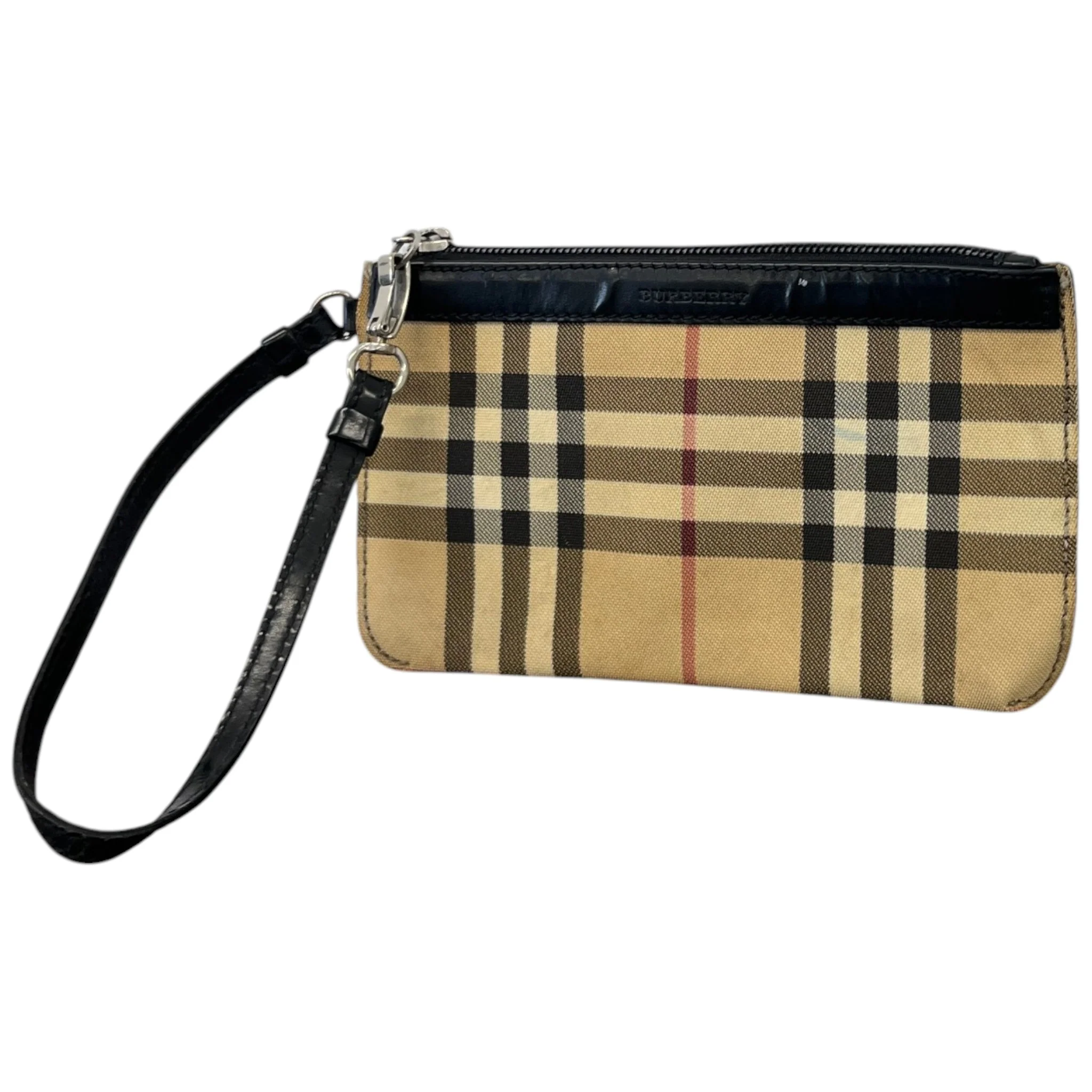 Women's Check Mini Wristlet Pochette Pouch Beige - Image 4
