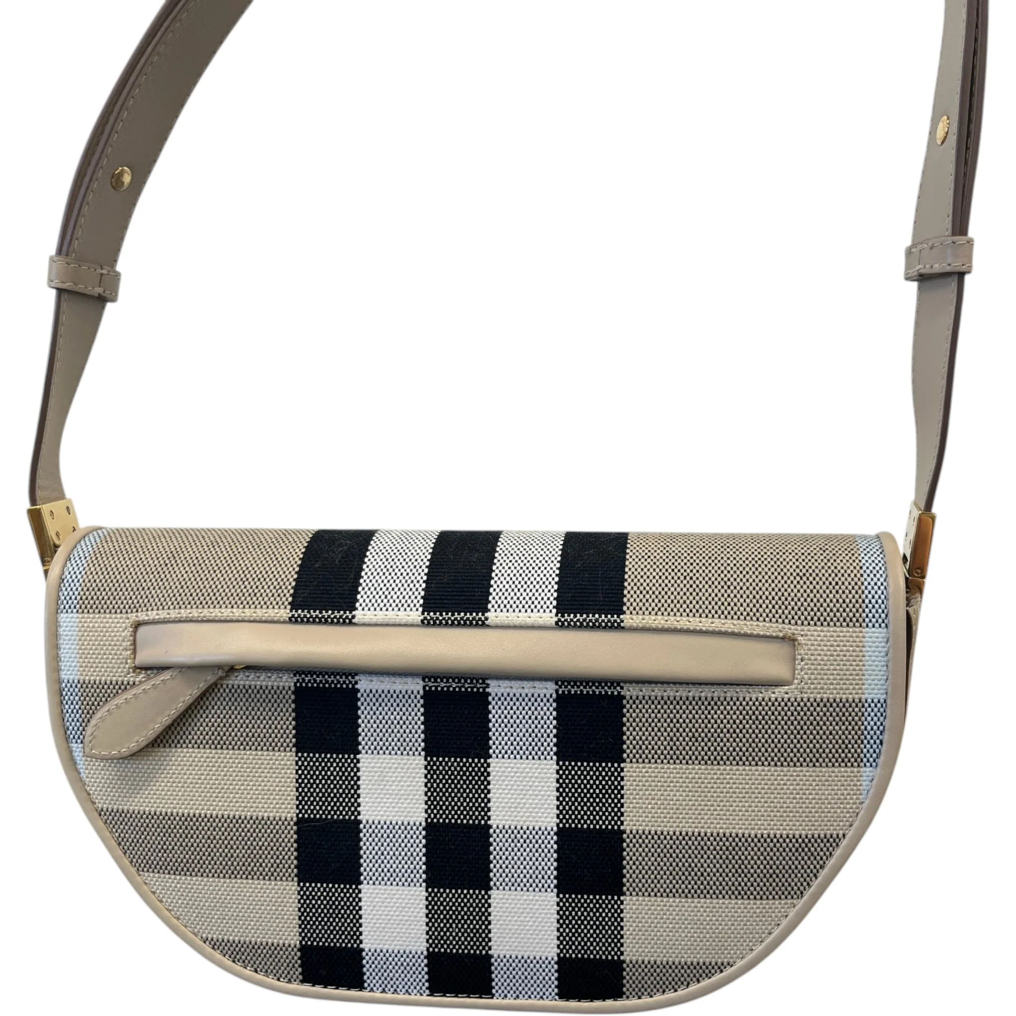 Women's Check Olympia Bag Beige - Image 3