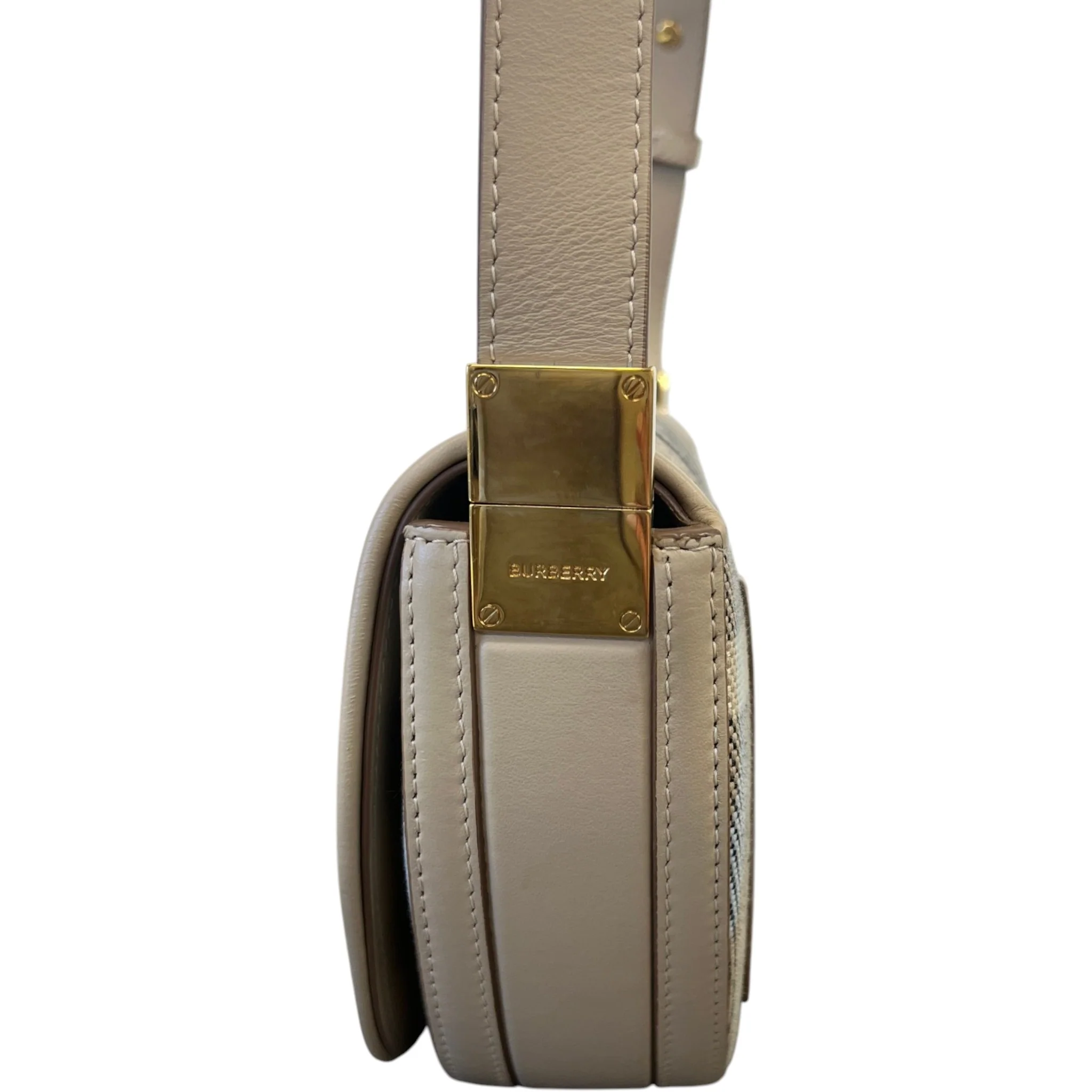 Women's Check Olympia Bag Beige - Image 7