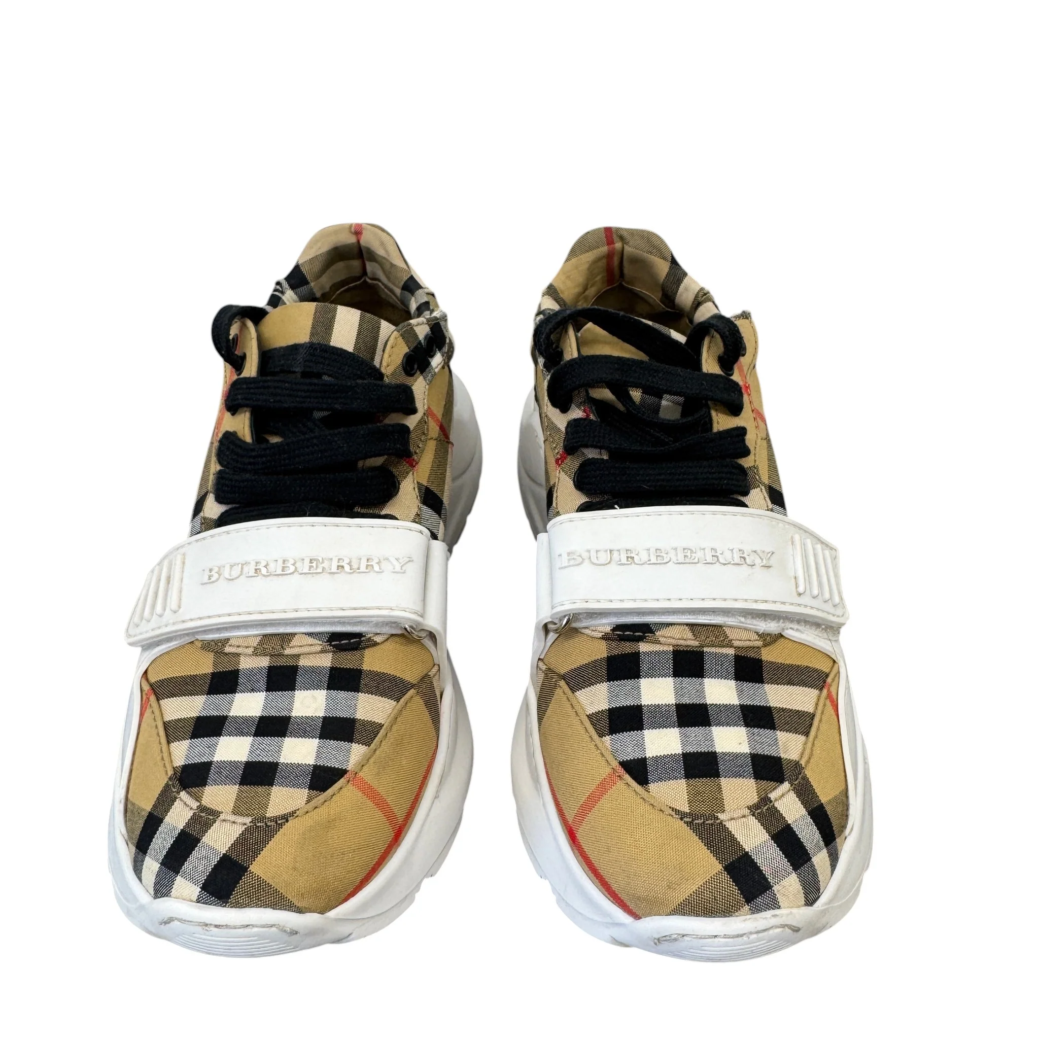 Women's Checkered Regis Low Trainers Beige Size EU 36 / UK 3 - Image 6
