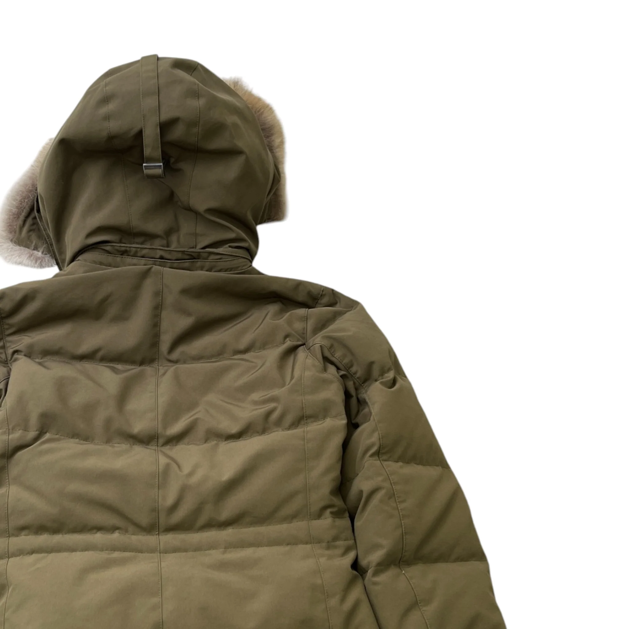 Women's Chelsea Parka Down Jacket Khaki Size S - Image 4