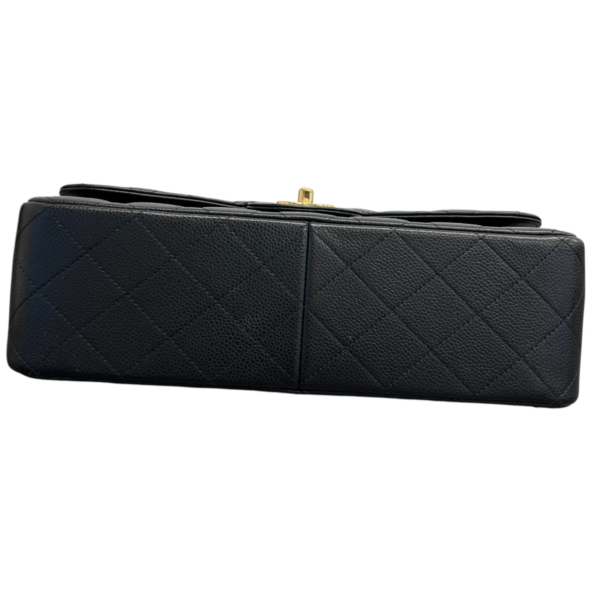 Women's Classic Double Flap Caviar Jumbo Bag Black - Image 10