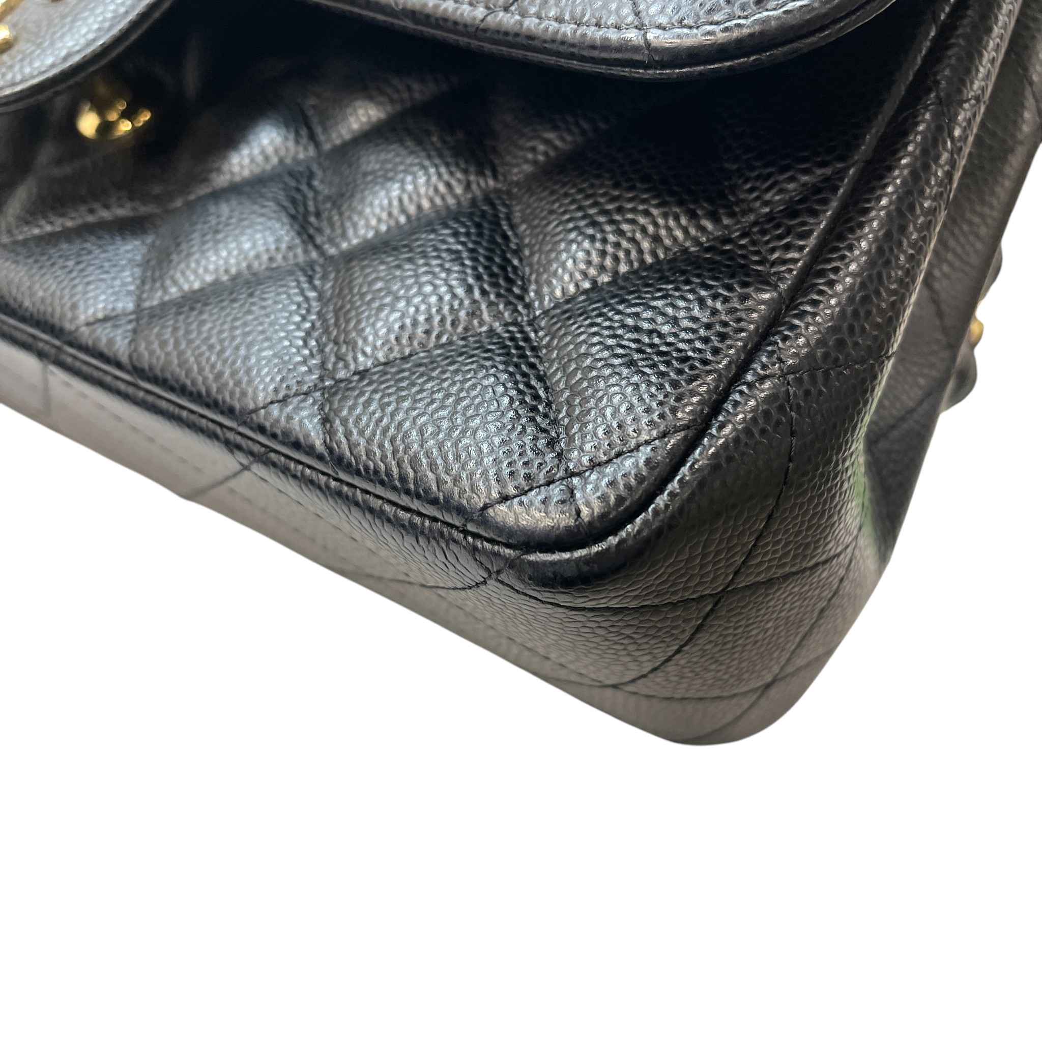 Women's Classic Double Flap Caviar Jumbo Bag Black - Image 16
