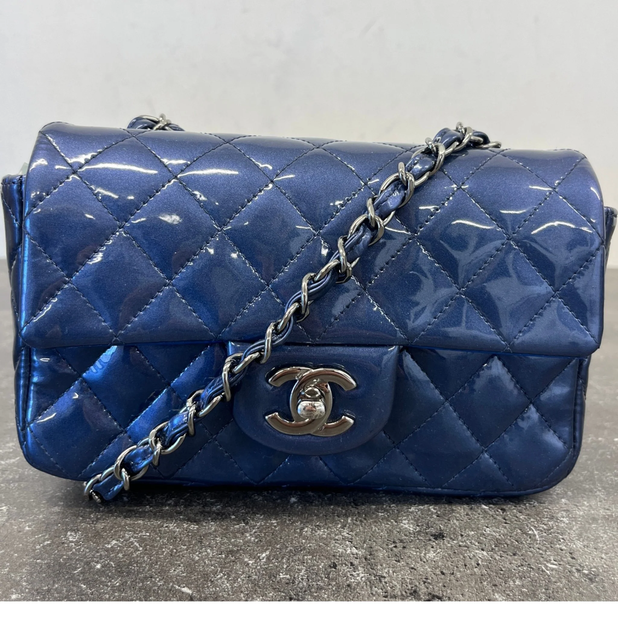 Women's Classic Flap Mini Bag Blue - Image 14