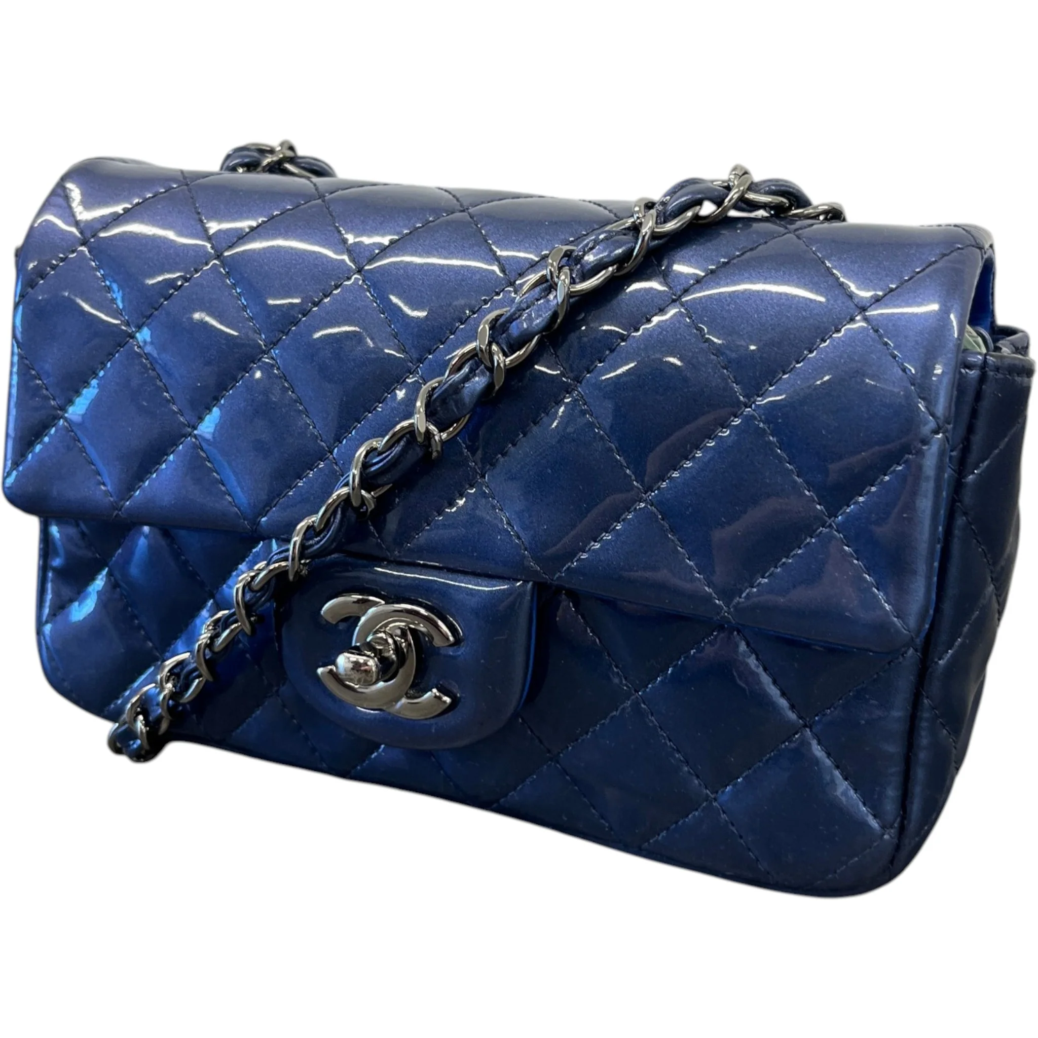 Women's Classic Flap Mini Bag Blue - Image 5