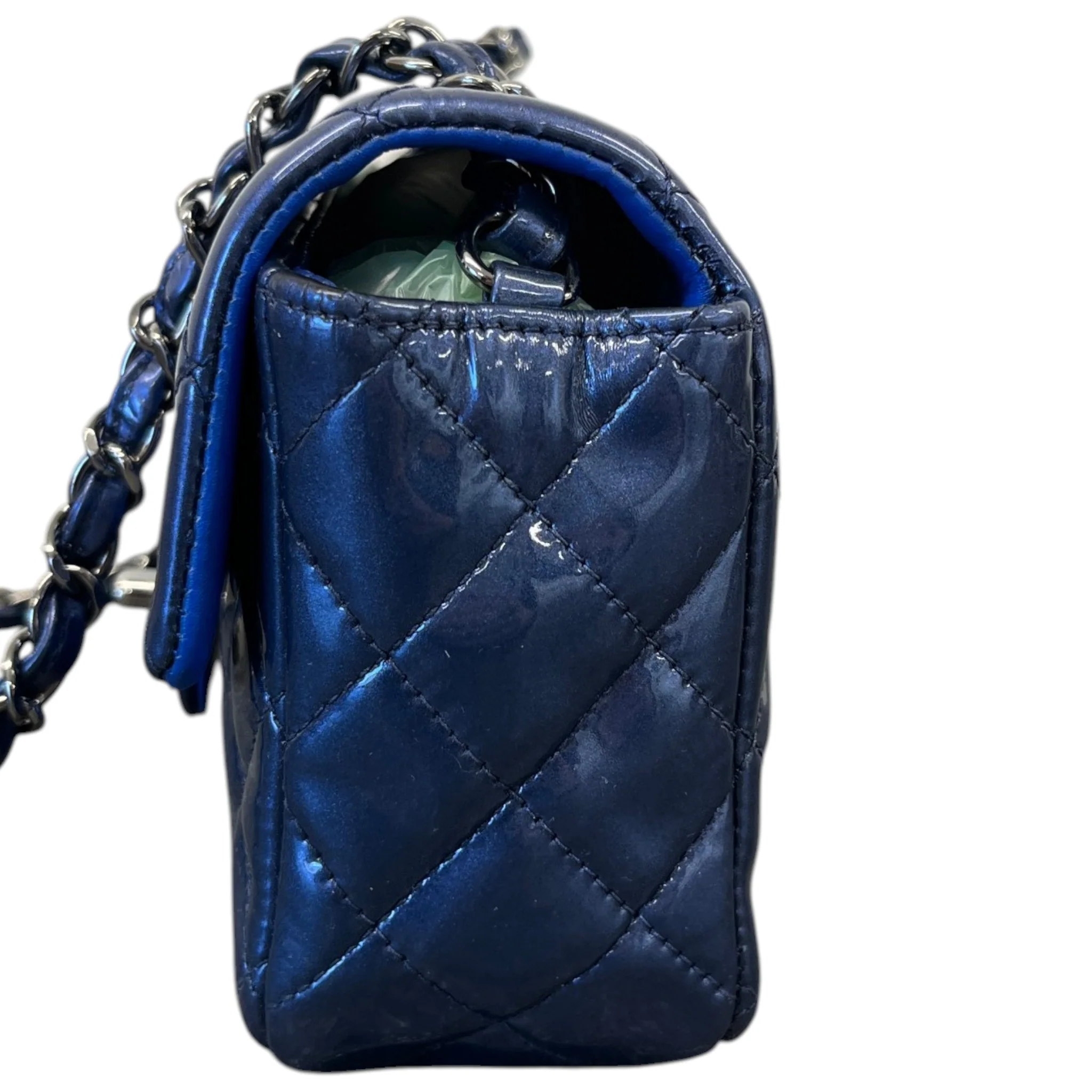 Women's Classic Flap Mini Bag Blue - Image 7
