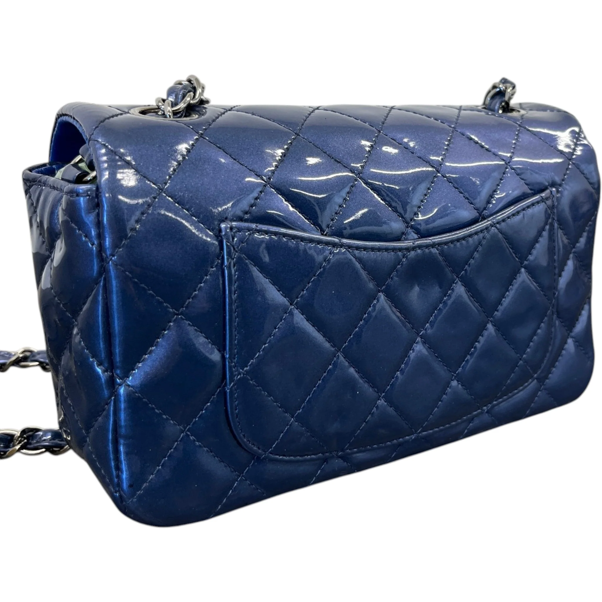 Women's Classic Flap Mini Bag Blue - Image 8