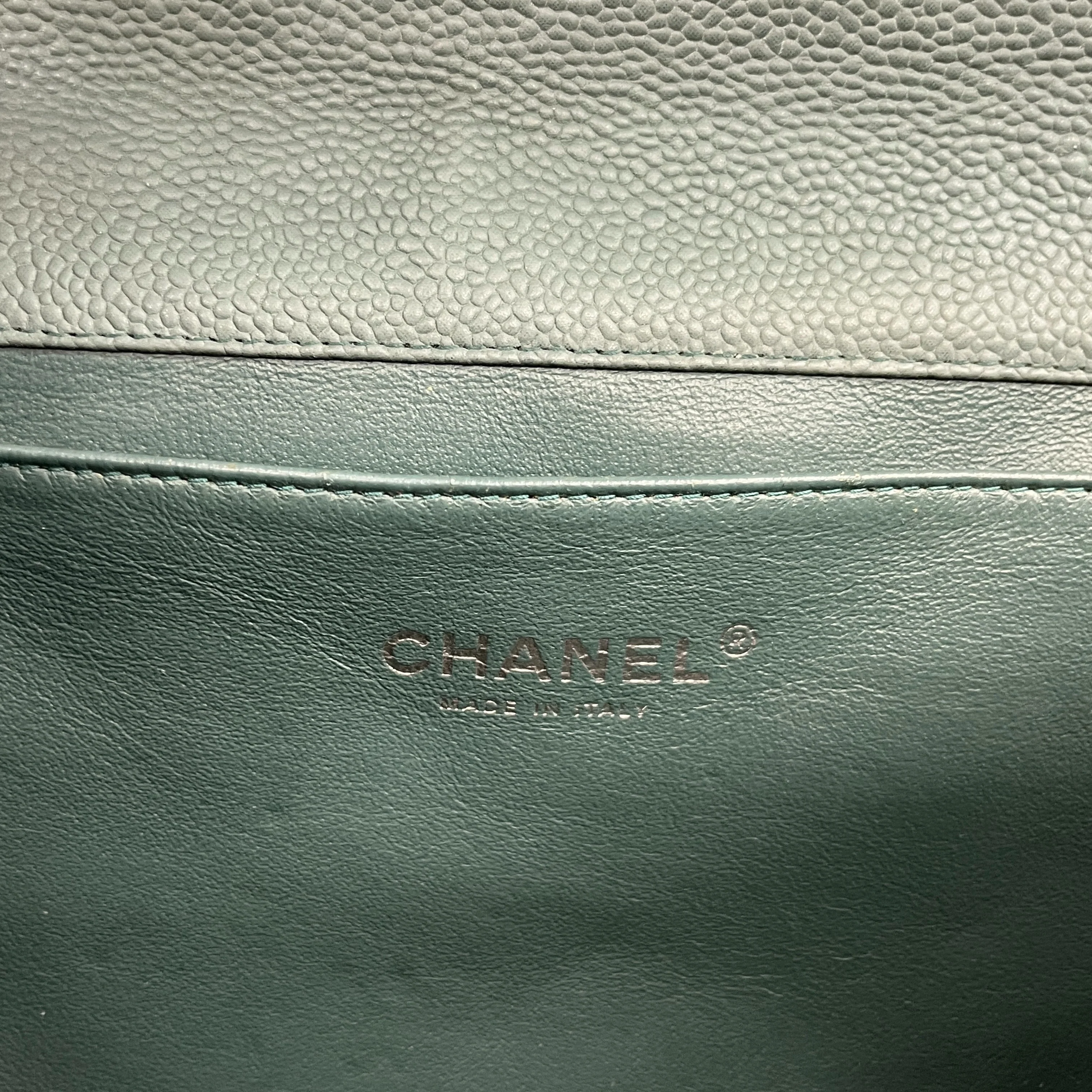 Women's Clutch With Chain Caviar Handbag Green - Image 12