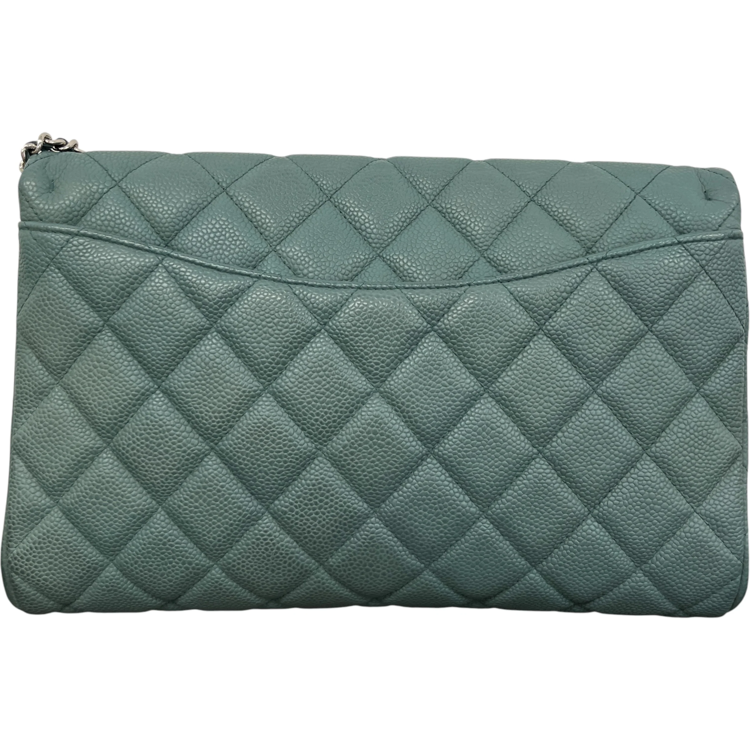 Women's Clutch With Chain Caviar Handbag Green - Image 3