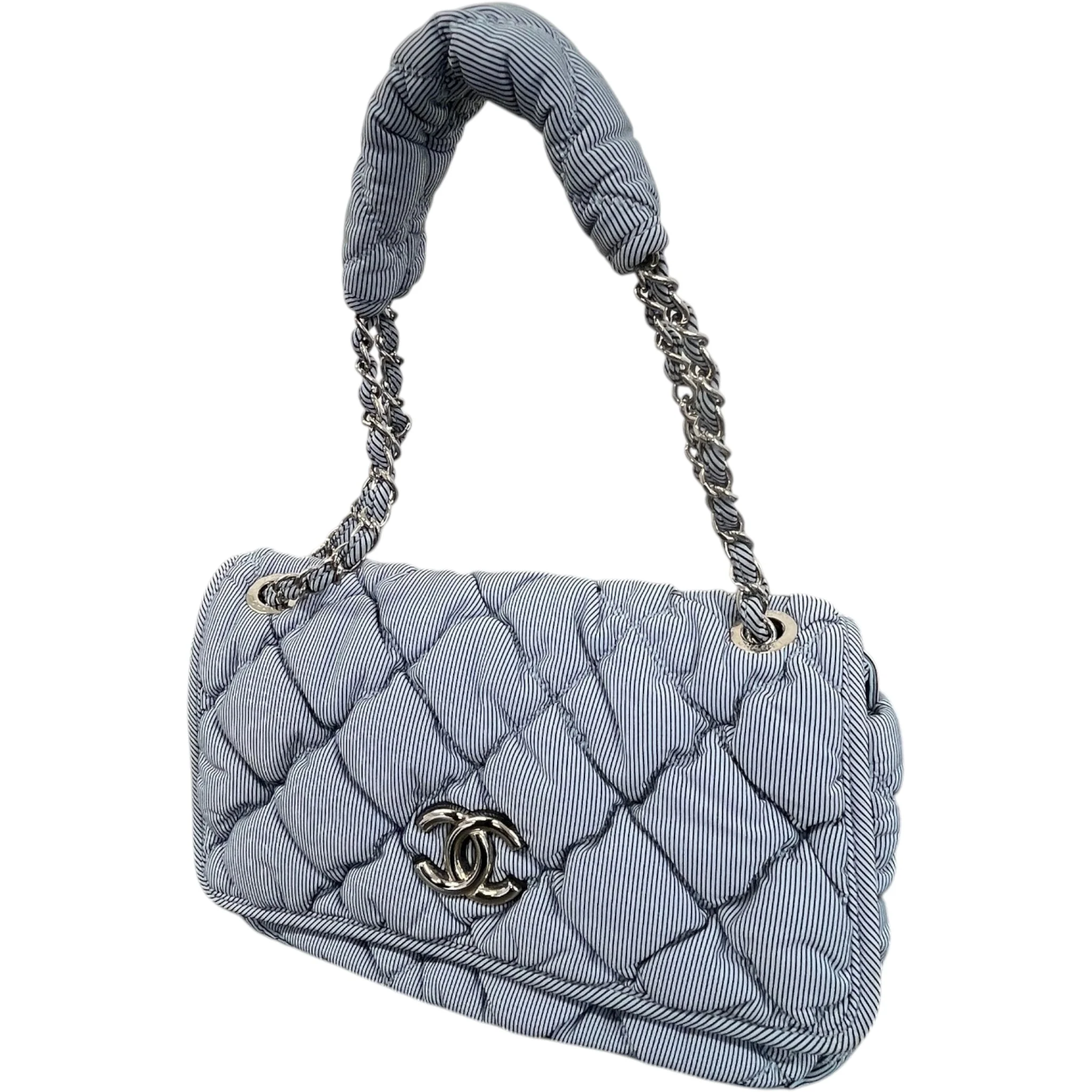 Women's Cruise Bubble Quilted Flap Bag Blue - Image 4