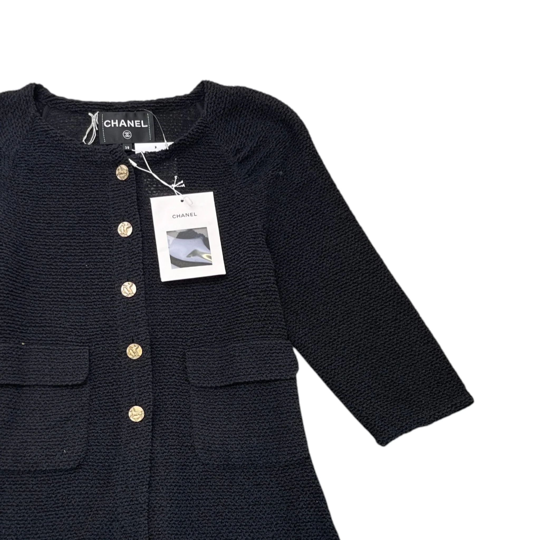 Women's Cruise Collection Tweed Jacket Black Size IT 38 / UK 6 - Image 3