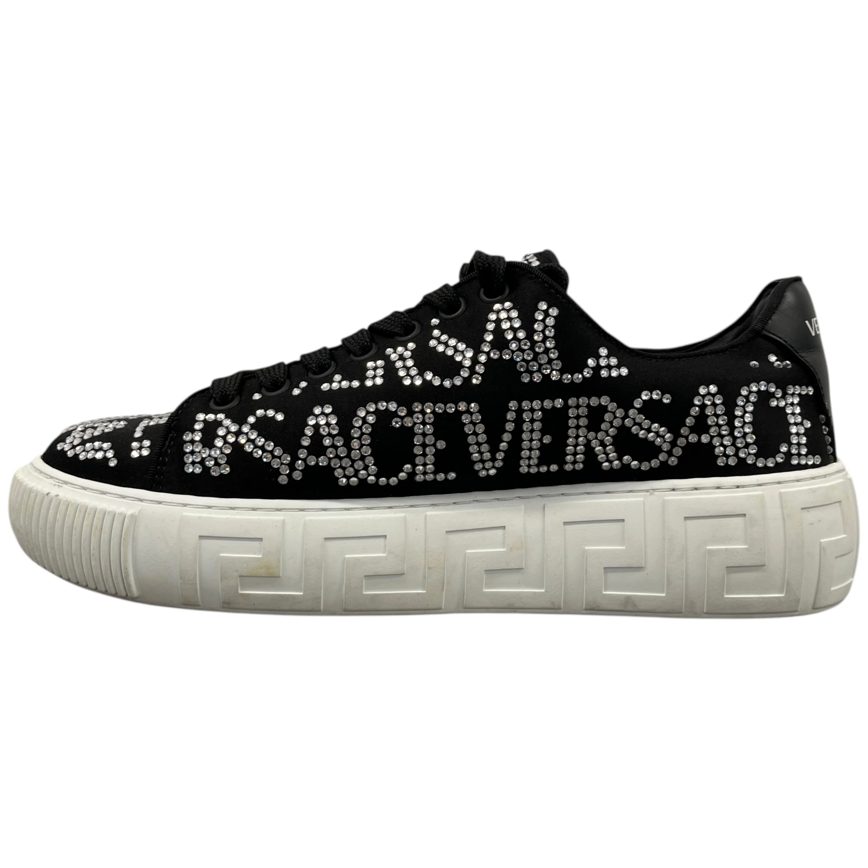 Women's Crystal Logo Low Trainers Black Size EU 39 / UK 6 - Image 2