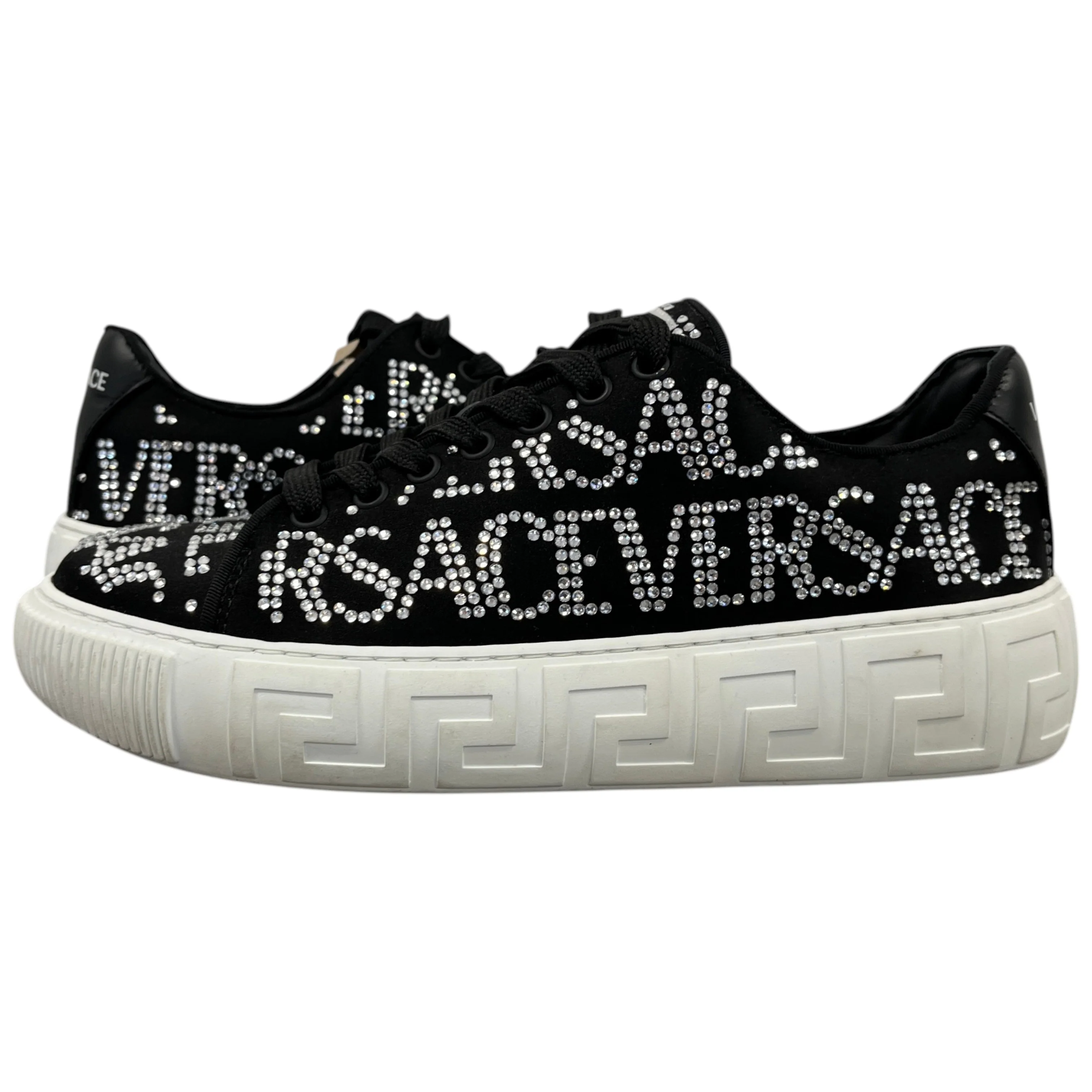 Women's Crystal Logo Low Trainers Black Size EU 39 / UK 6 - Image 3
