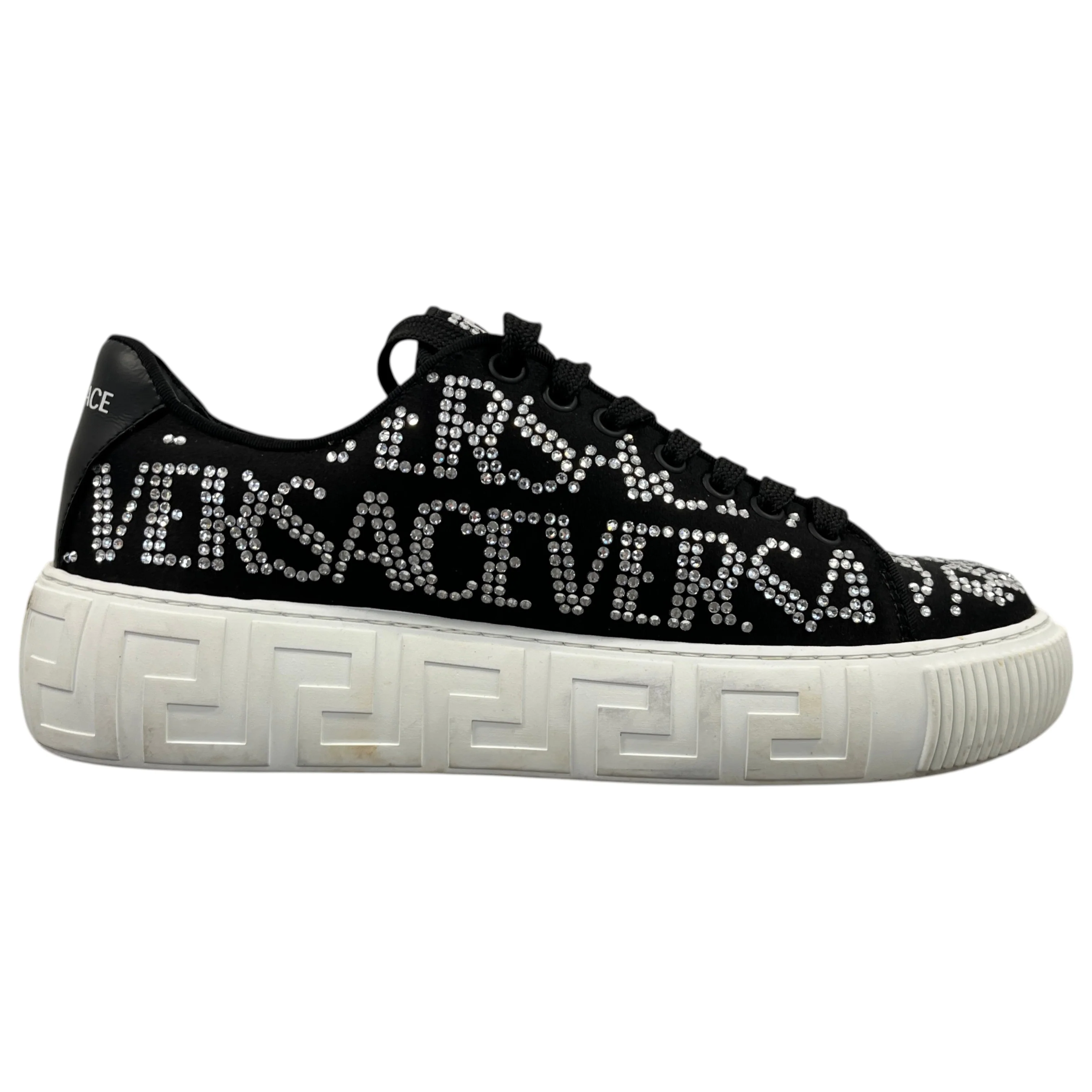 Women's Crystal Logo Low Trainers Black Size EU 39 / UK 6 - Image 4