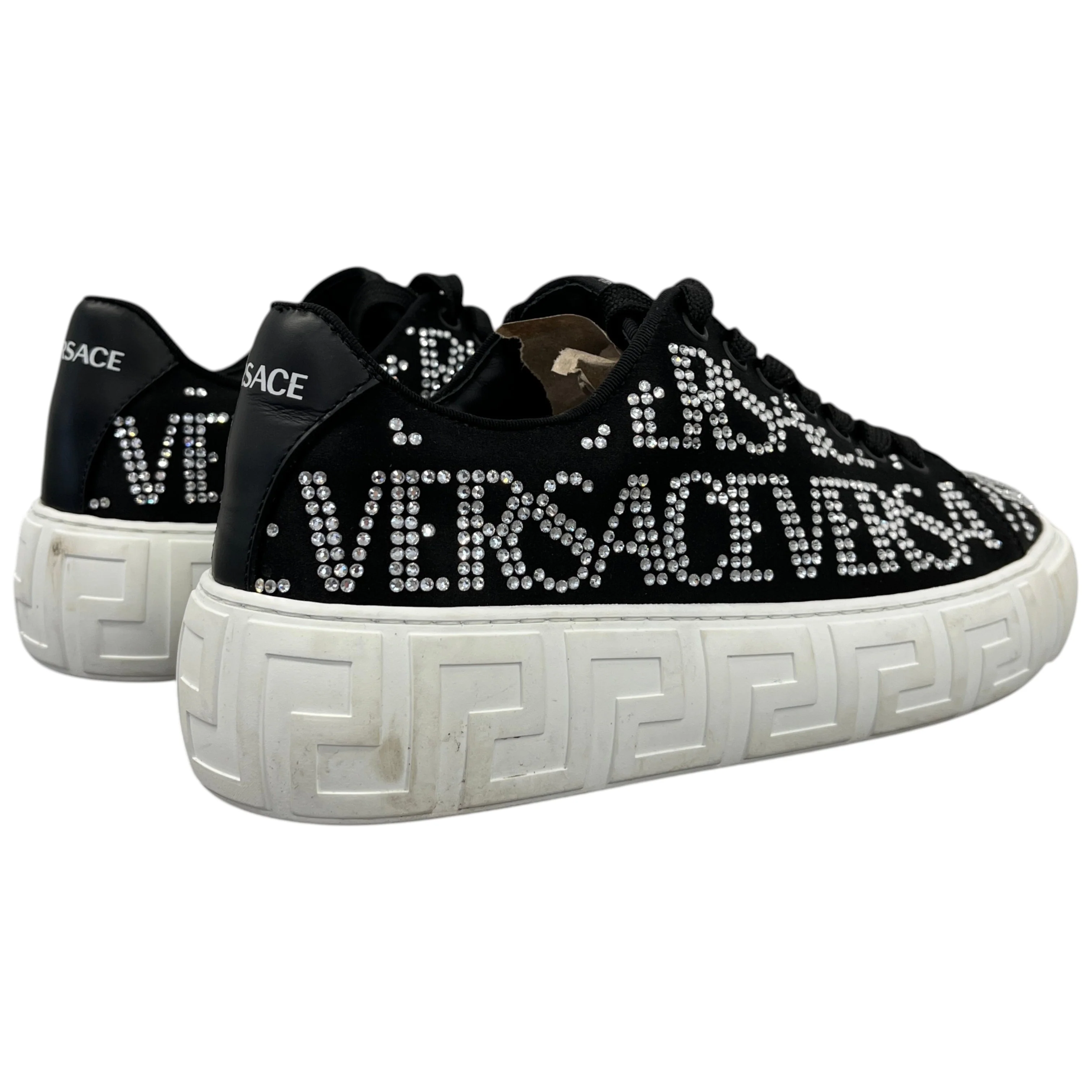 Women's Crystal Logo Low Trainers Black Size EU 39 / UK 6 - Image 9
