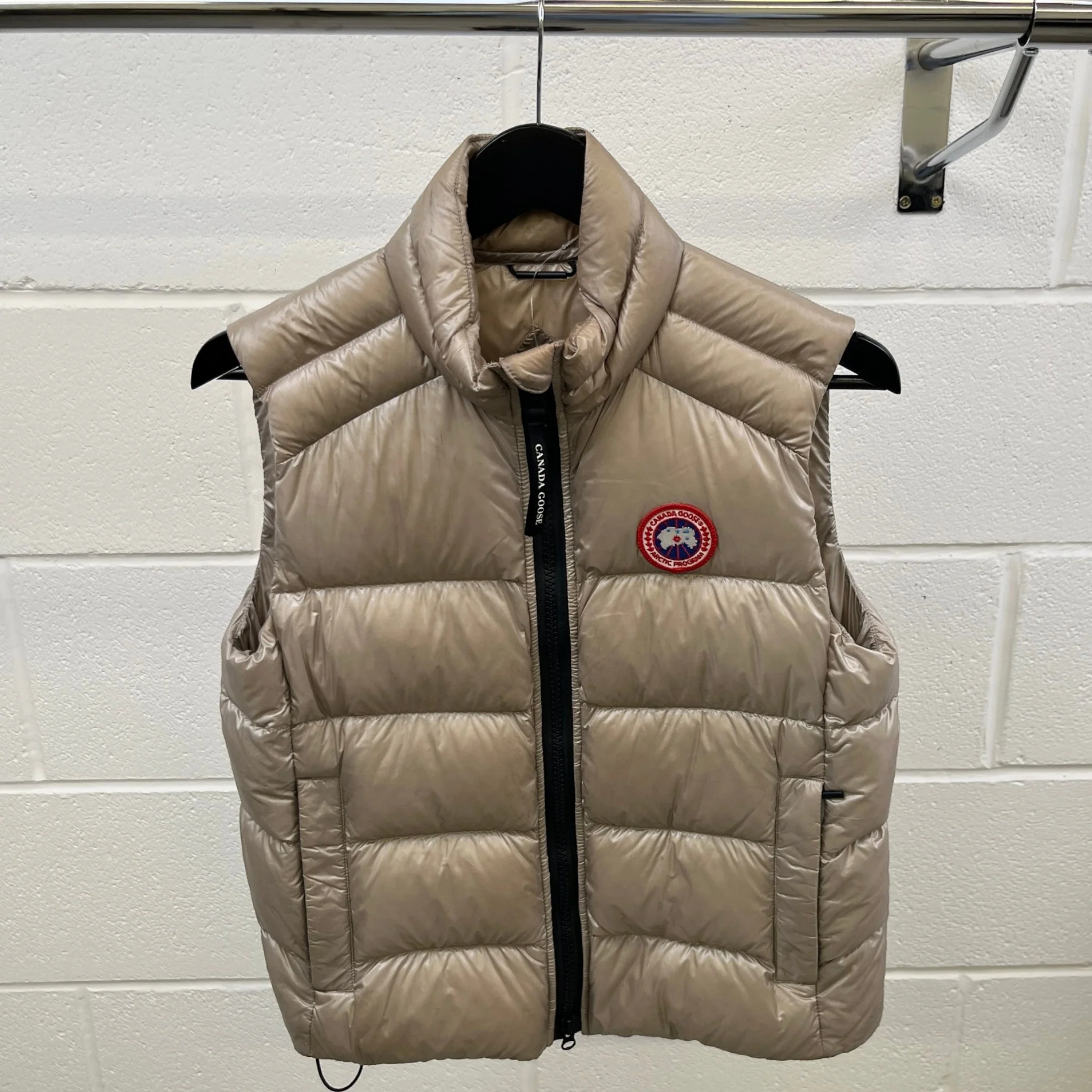 Women's Cypress Quilted Gilet Beige Size S - Image 9