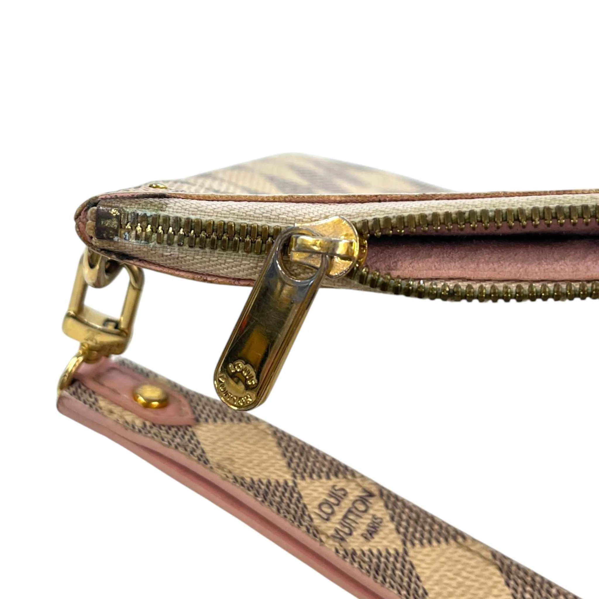 Women's Damier Azur Canvas Pochette Pouch Cream - Image 13