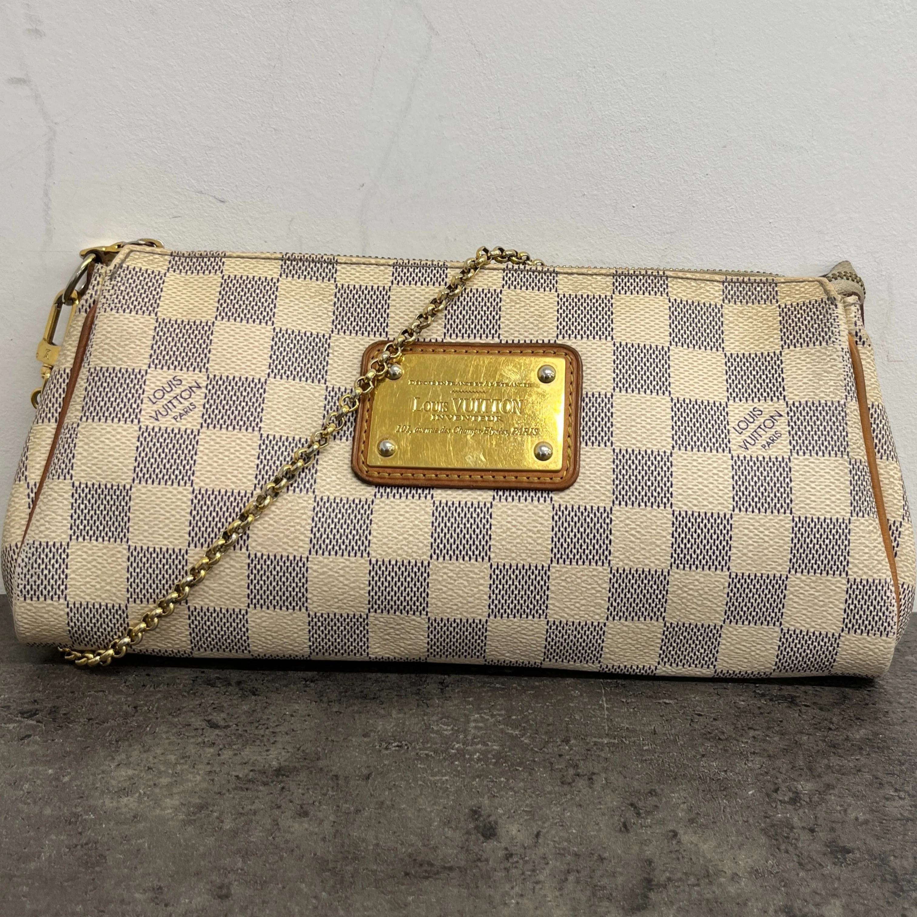 Women's Damier Azur Eva Bag Cream - Image 12