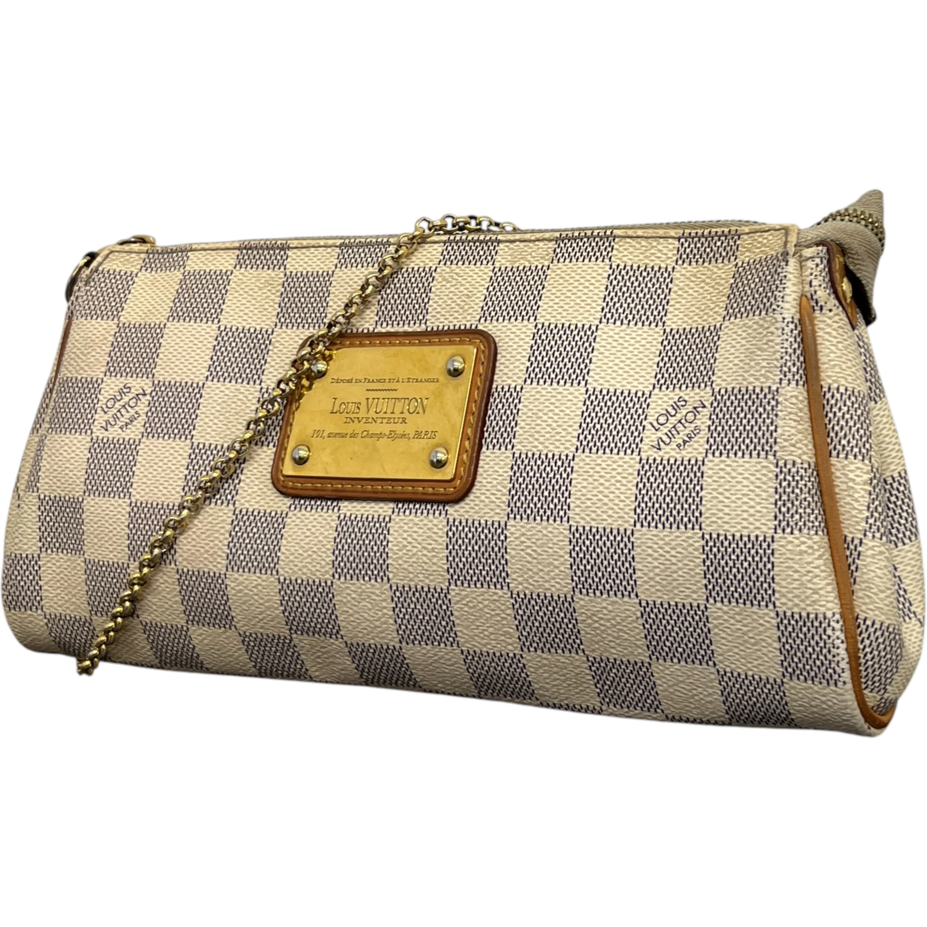 Women's Damier Azur Eva Bag Cream - Image 5