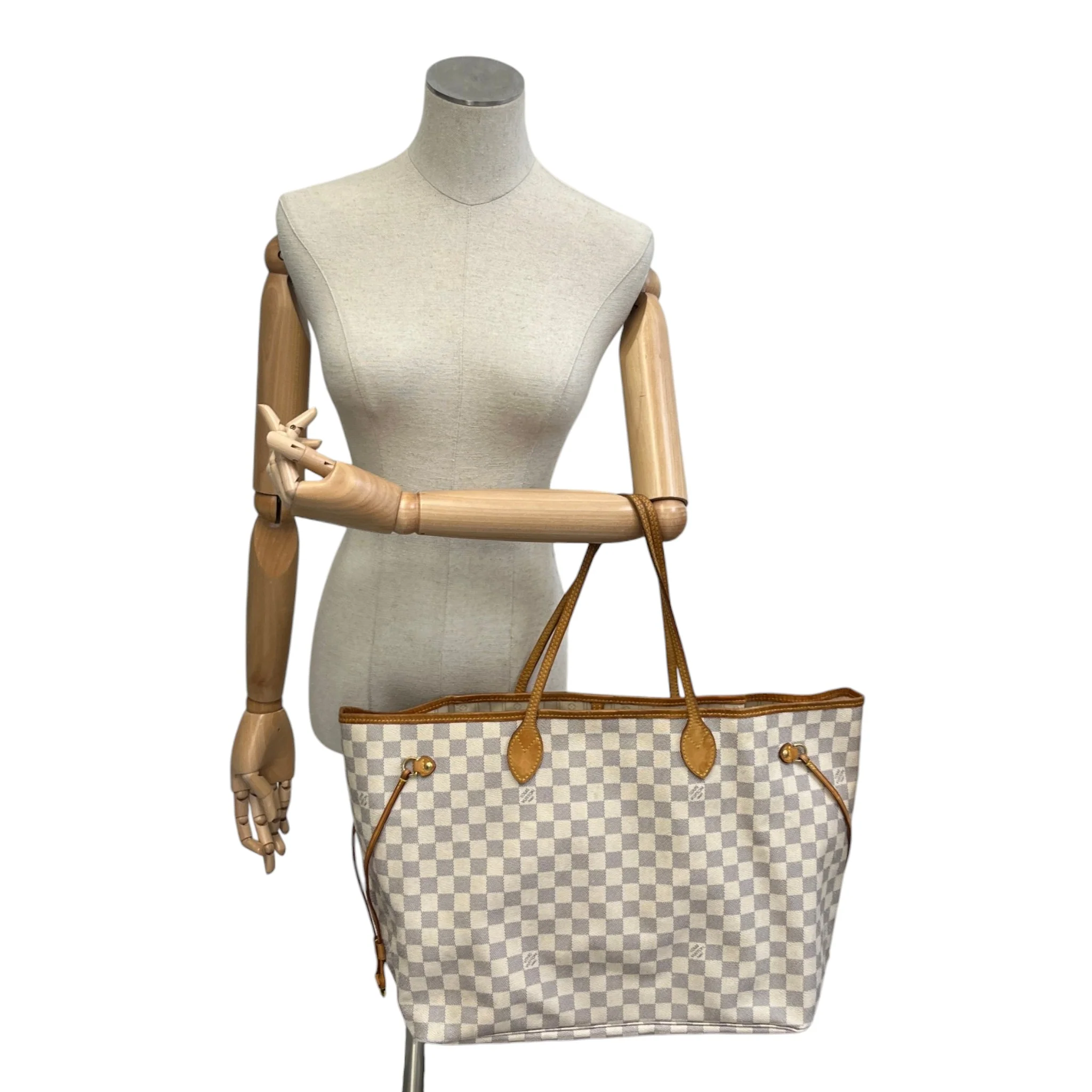 Women's Damier Azur Neverfull Gm Handbag White - Image 2