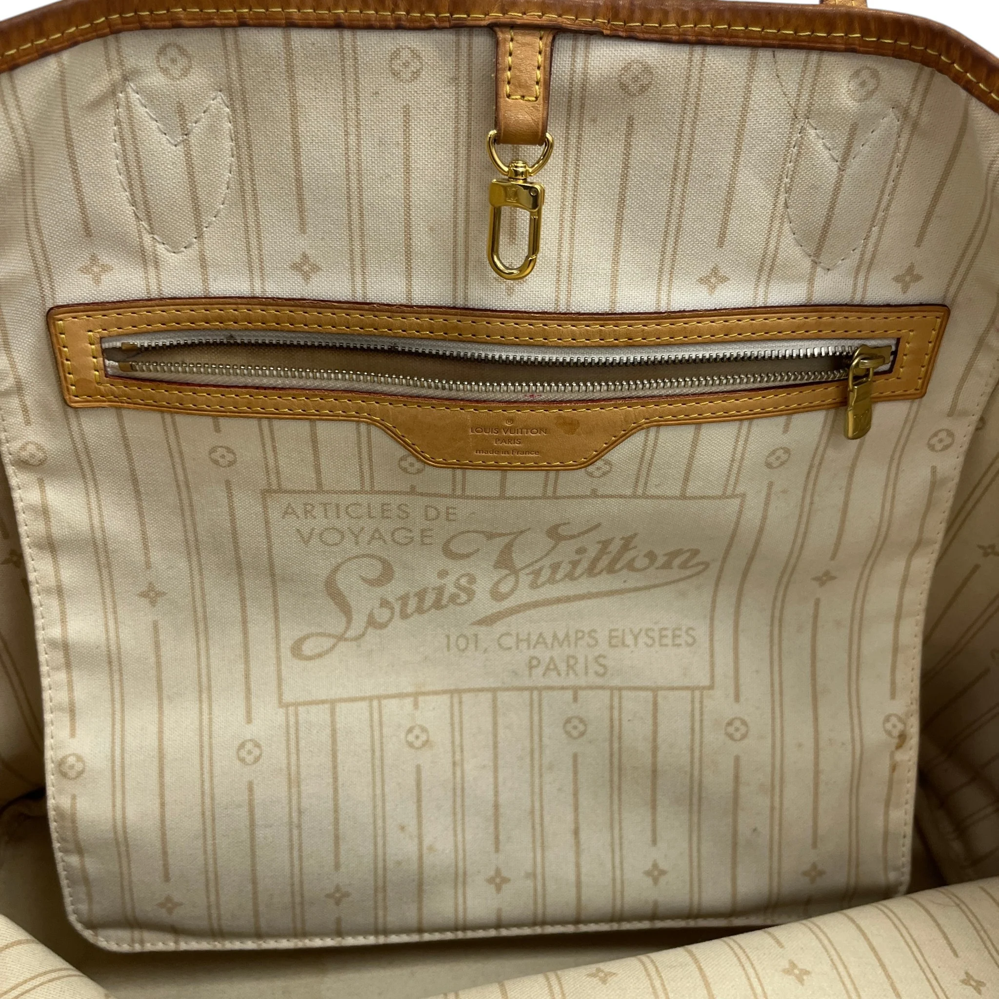 Women's Damier Azur Neverfull Gm Handbag White - Image 11