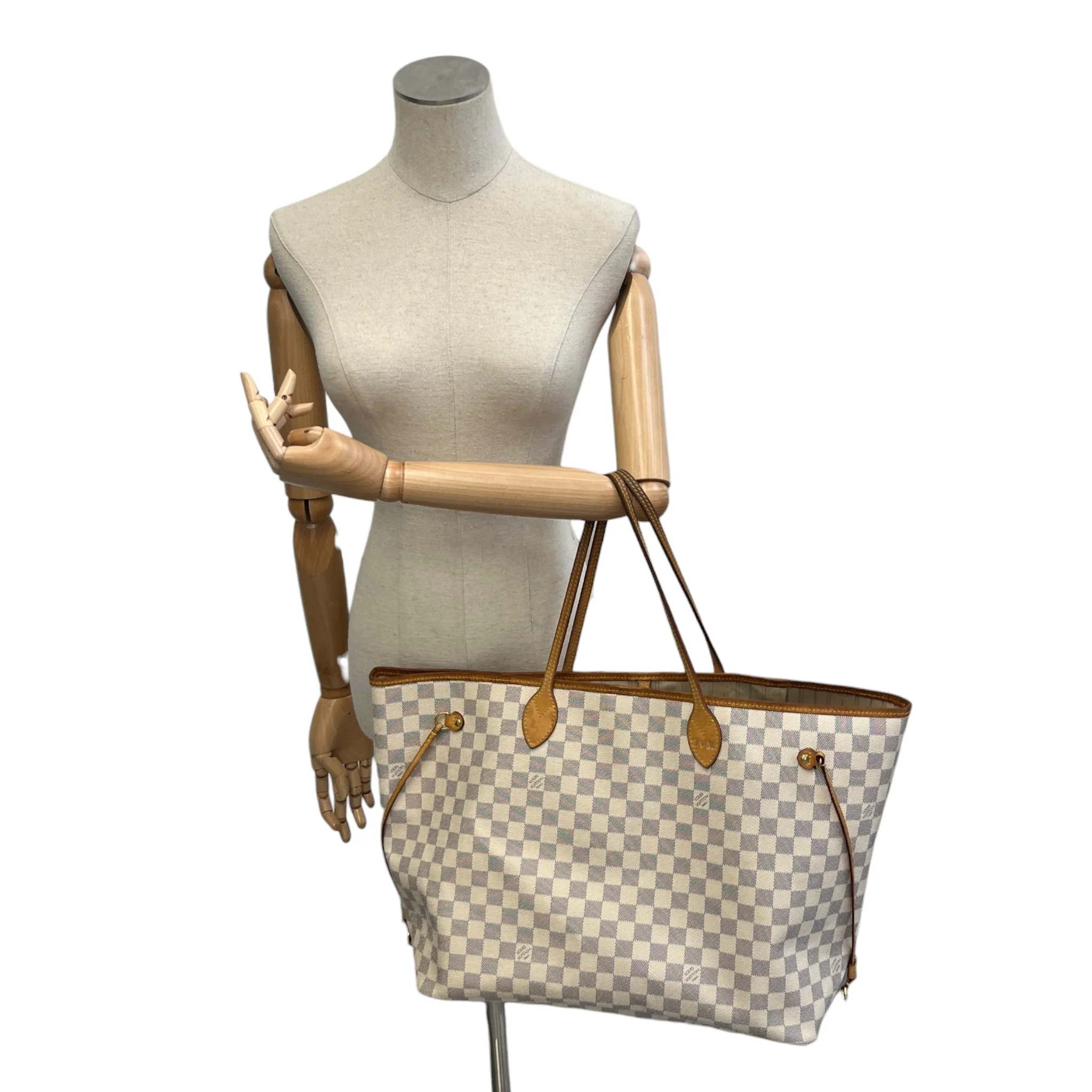 Women's Damier Azur Neverfull Gm Handbag White - Image 2