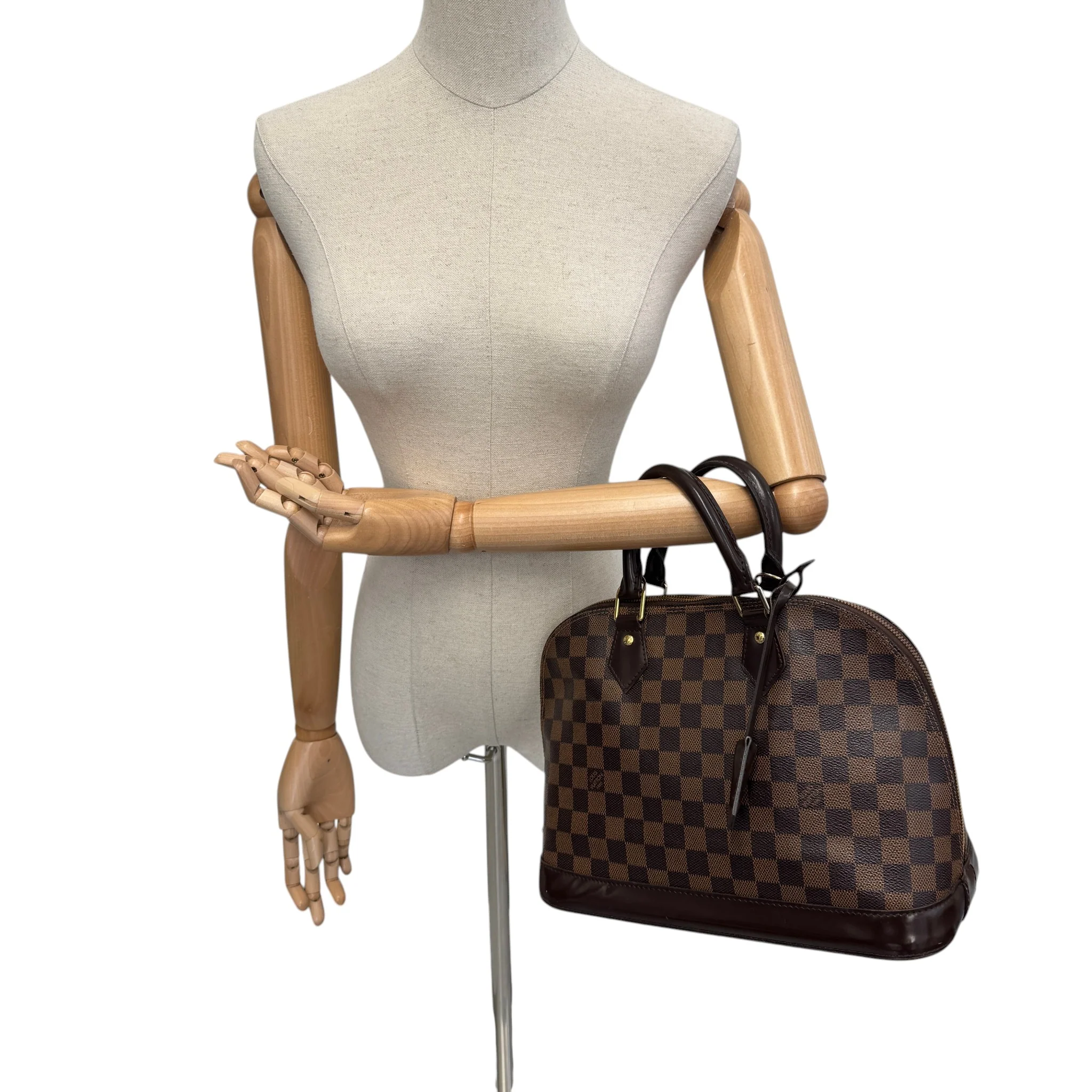 Women's Damier Ebene Alma Pm Bag Brown - Image 2