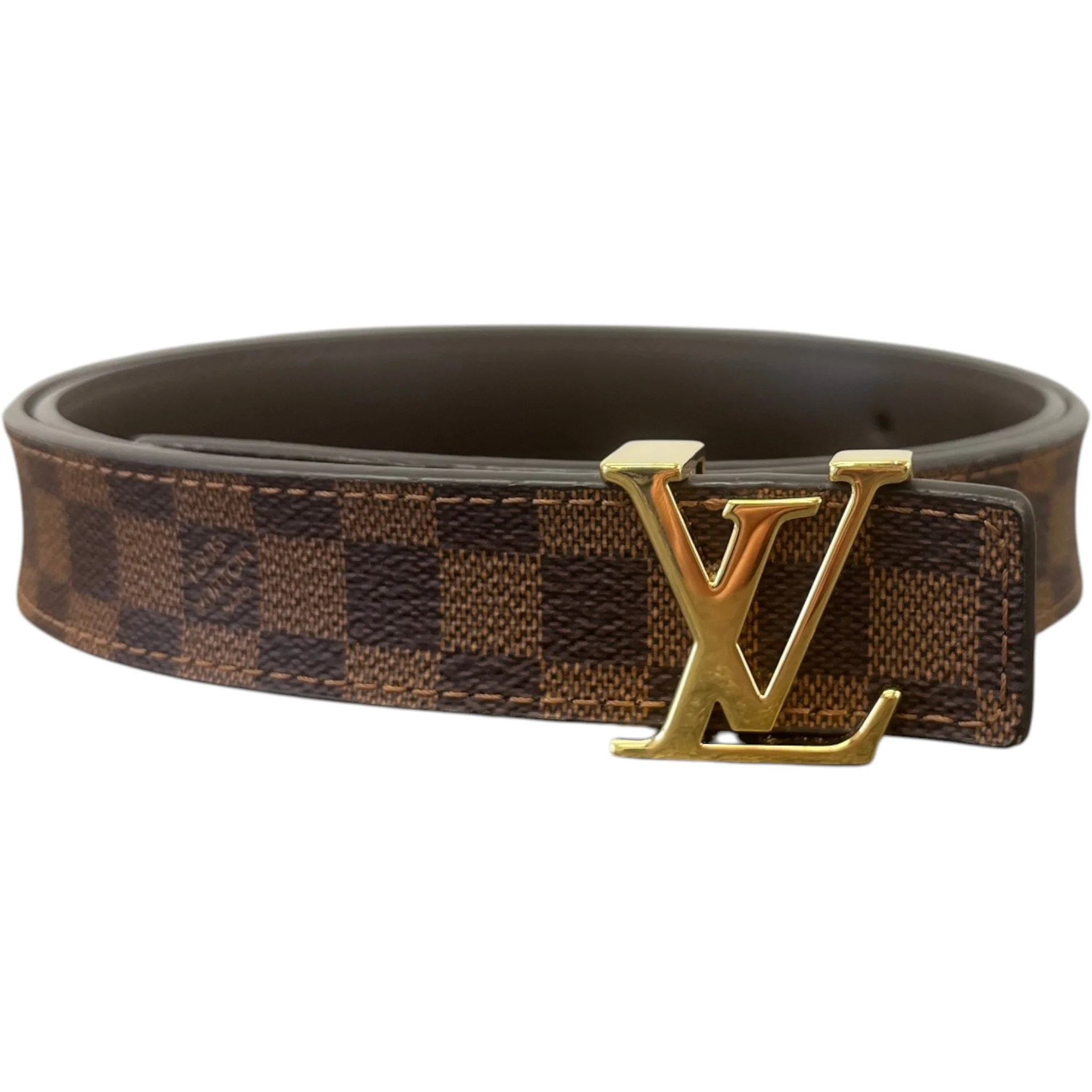 Women's Damier Ebene Belt Brown Size Waist 32"