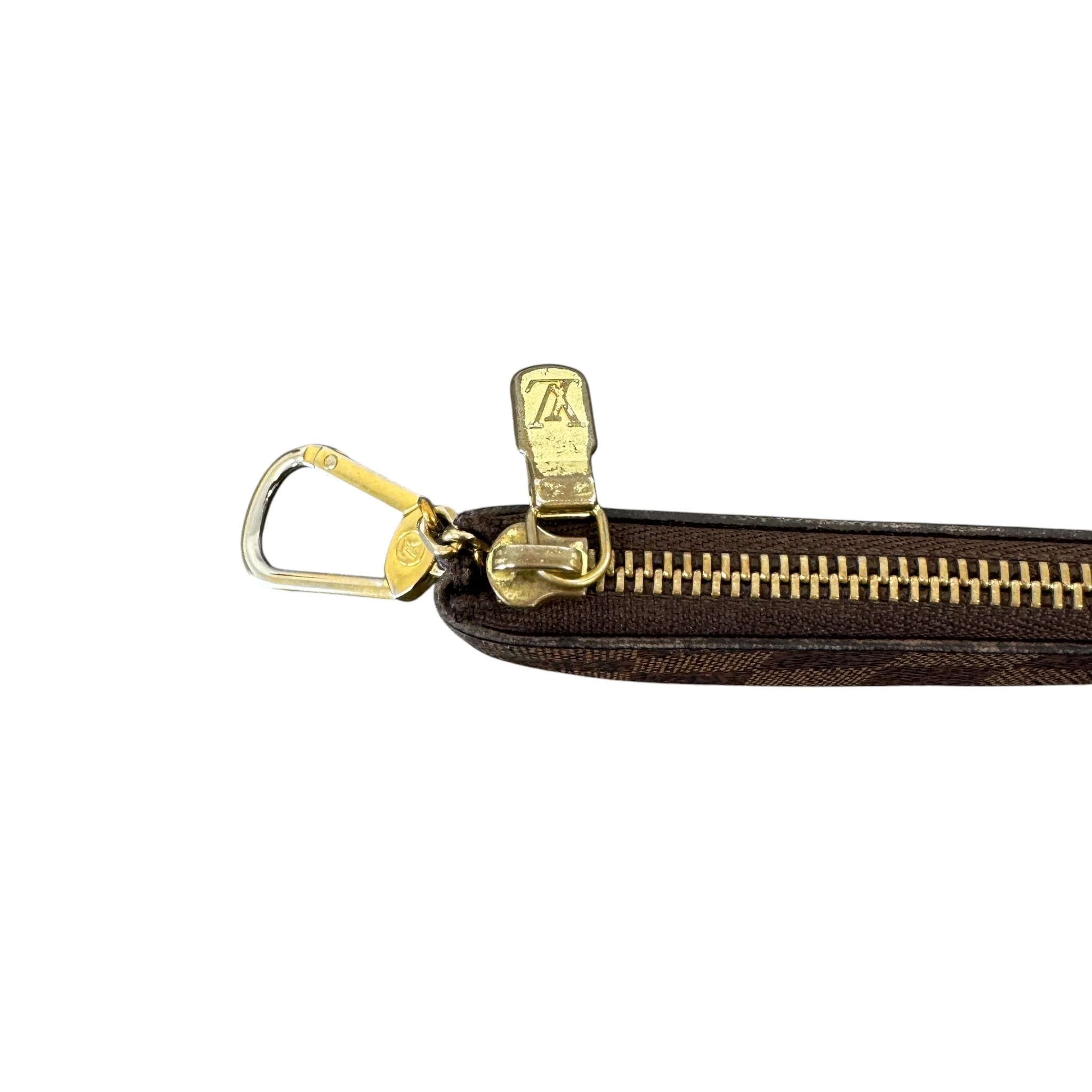 Women's Damier Ebene Coin Pouch Keyring Brown - Image 3