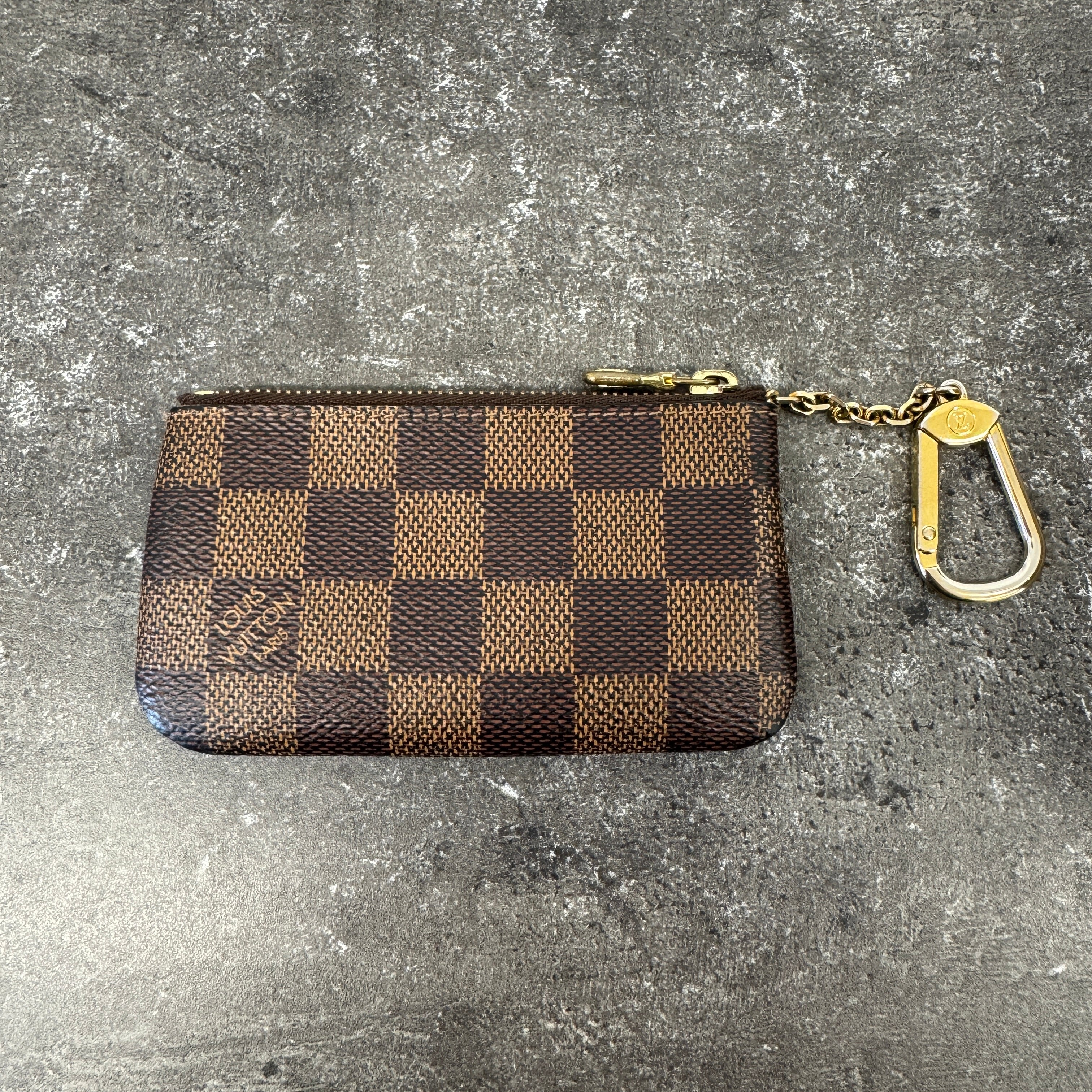 Women's Damier Ebene Coin Pouch Keyring Brown - Image 6