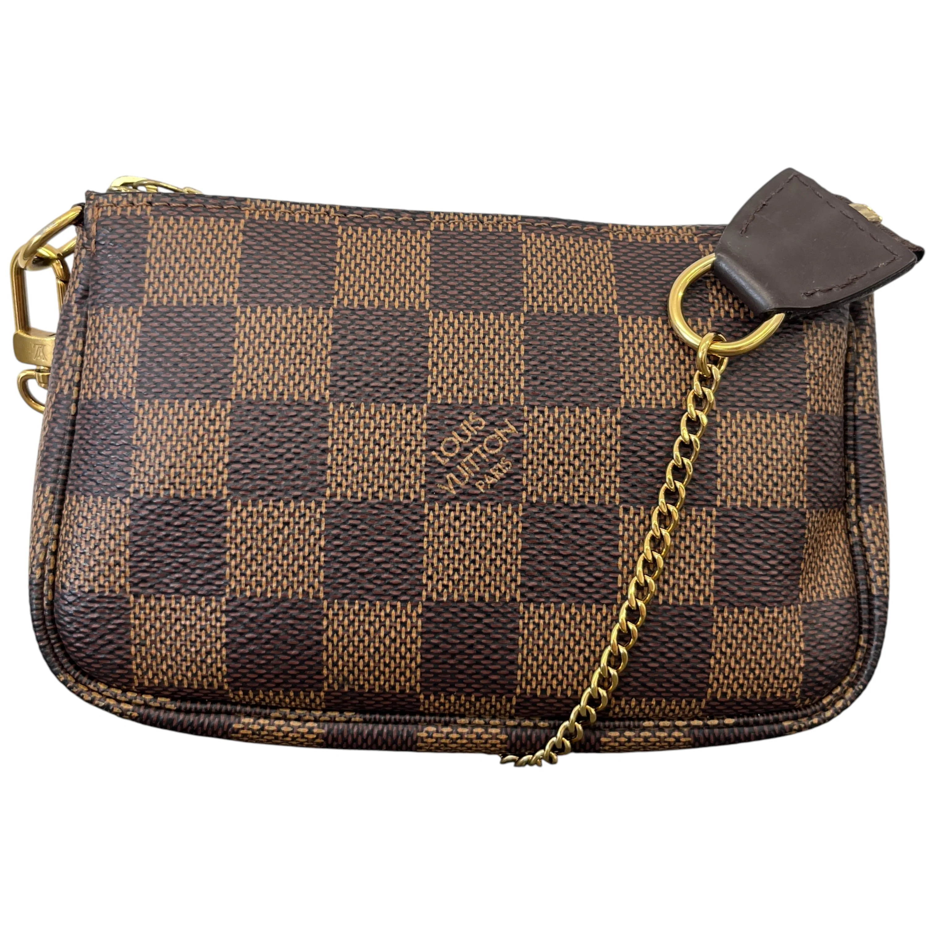 Women's Damier Ebene Mini Pochette Accessoires Bag Brown